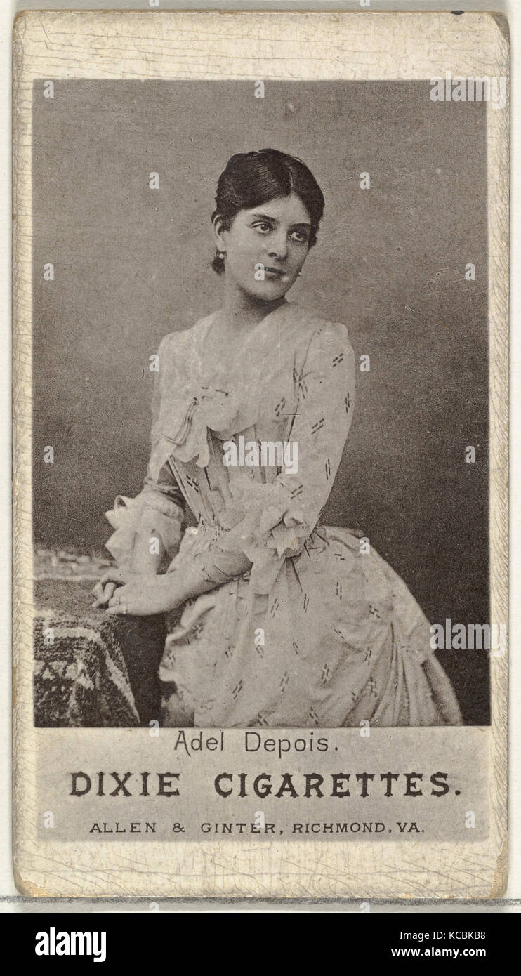 Adel Depois, à partir de la série des actrices (N67) la promotion des cigarettes pour Dixie Allen & Ginter marque les produits du tabac, ca. 1888 Banque D'Images