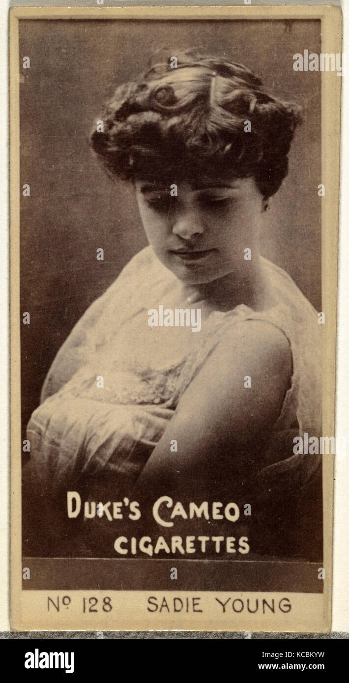 Dessins et gravures, photographies, numéro de carte 128, Sadie Young, acteurs et actrices de la série émise par Duc Fils & Co Banque D'Images