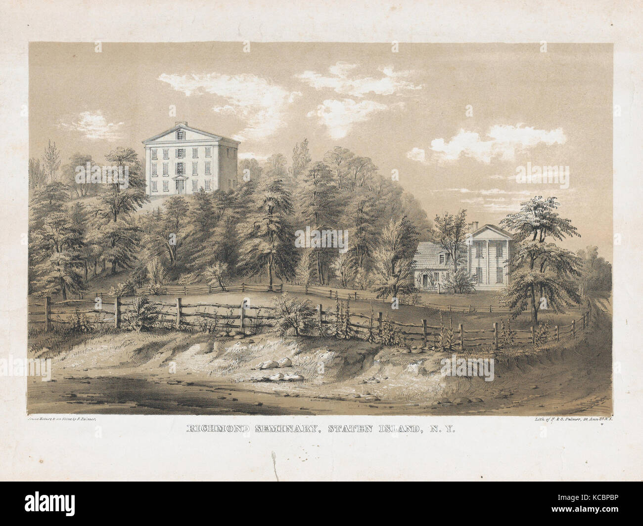 Séminaire de Richmond, Staten Island, New York), Frances Bond Flore Palmer, 1847-48 Banque D'Images
