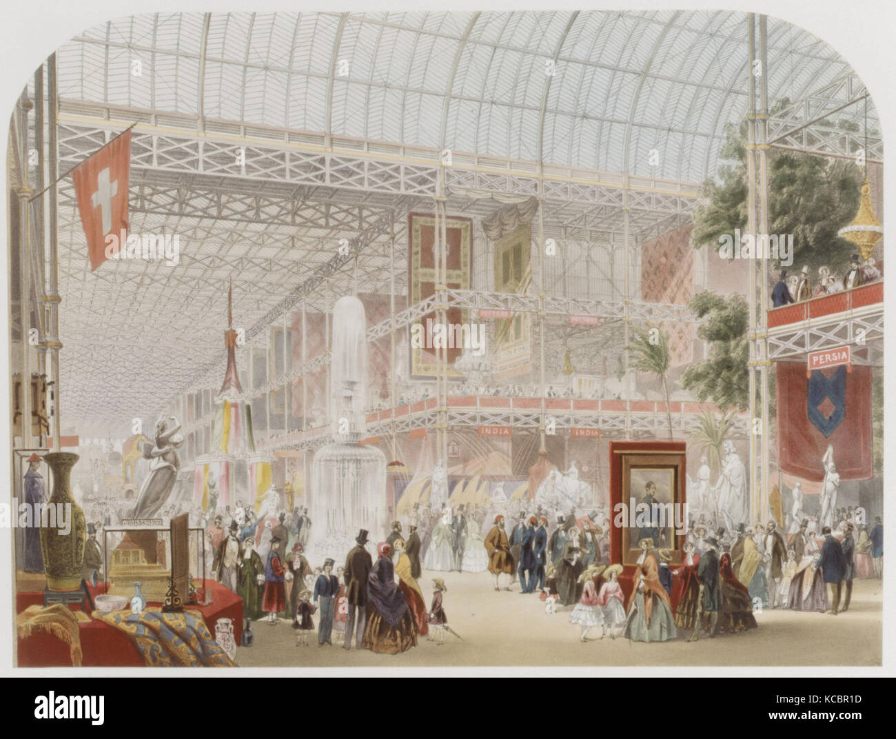 Vue générale de l'intérieur (à partir de souvenirs de la grande exposition), John Absolon, le 1 septembre 1851 Banque D'Images