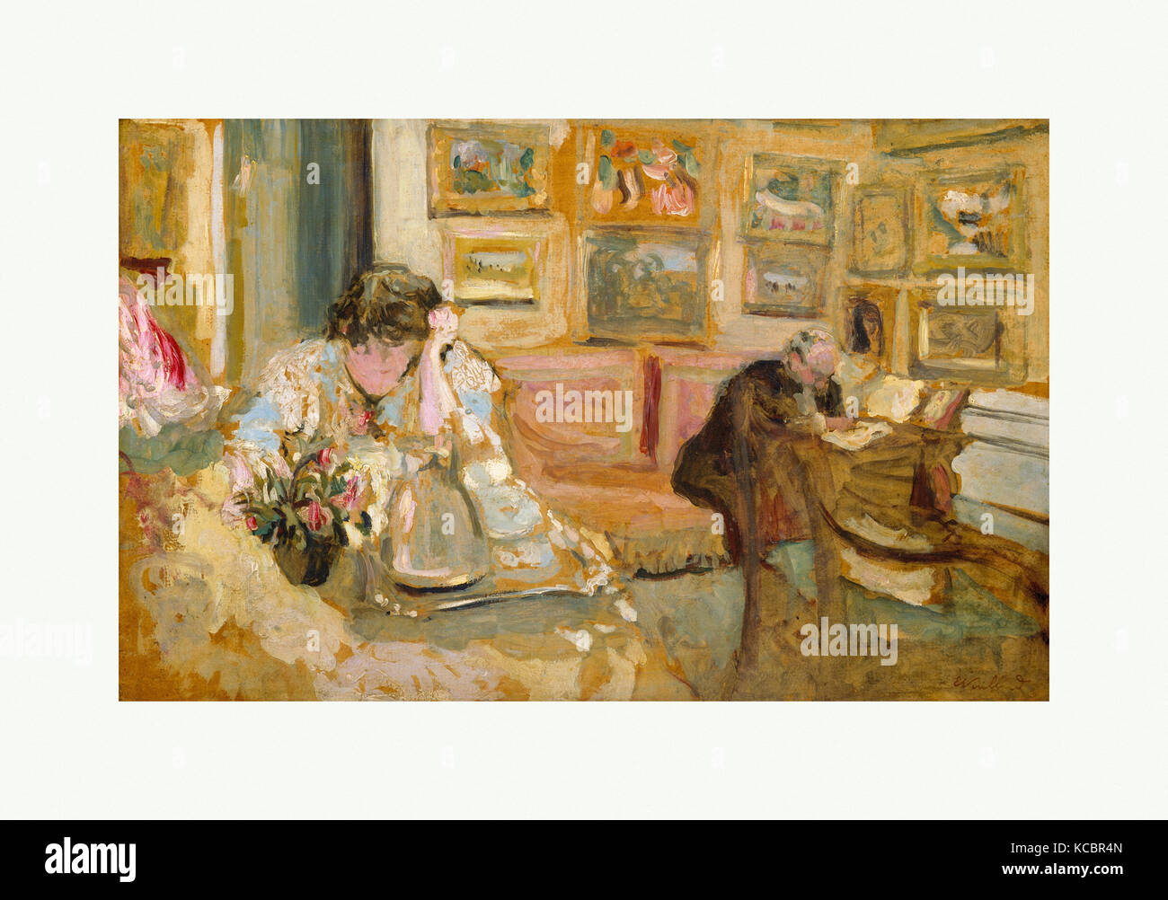 Jos et Lucie Hessel dans le petit salon, Rue de Rivoli, Édouard Vuillard, ca. 1900-1905 Banque D'Images