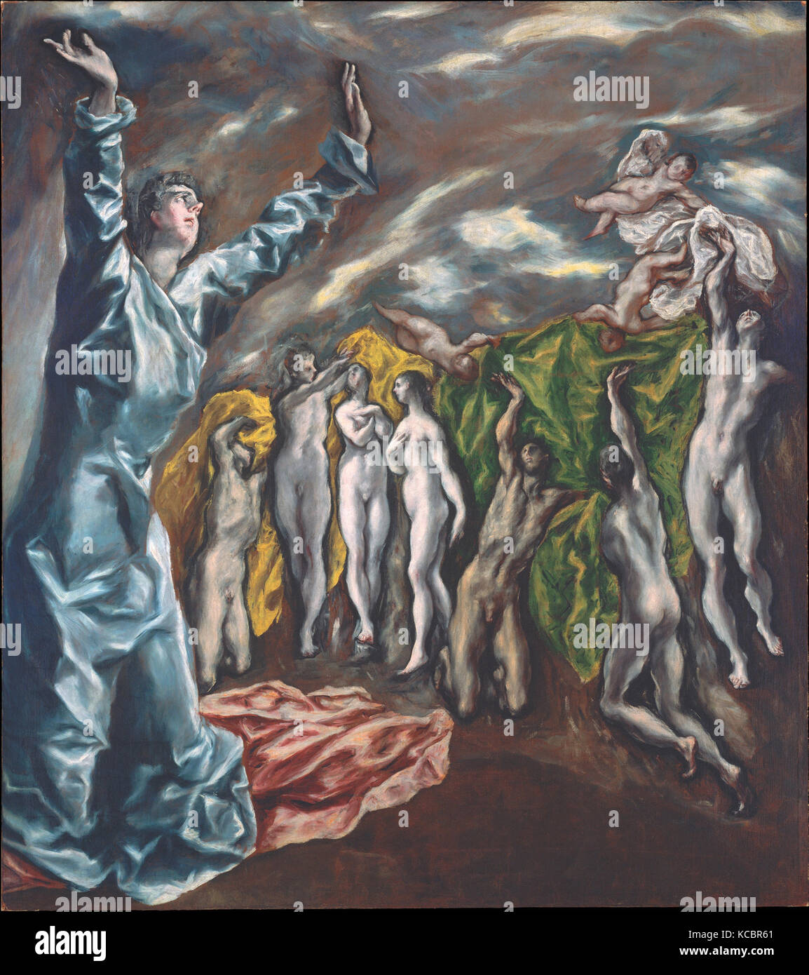 La Vision de Saint John, ca. 1609-2014, huile sur toile, 87 x 76 1/2 in. (222,3 x 193 cm) ; avec bandes ajoutées 88 1/2 x 78 1/2 in. (224 Banque D'Images