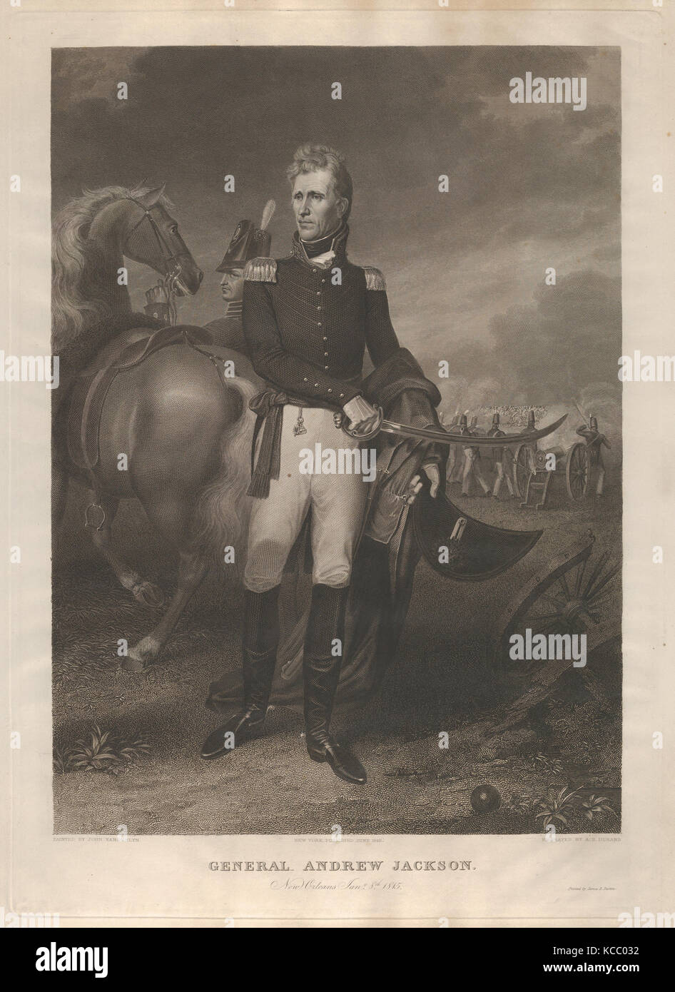 Le général Andrew Jackson, Asher Brown Durand, Juin 1828 Banque D'Images