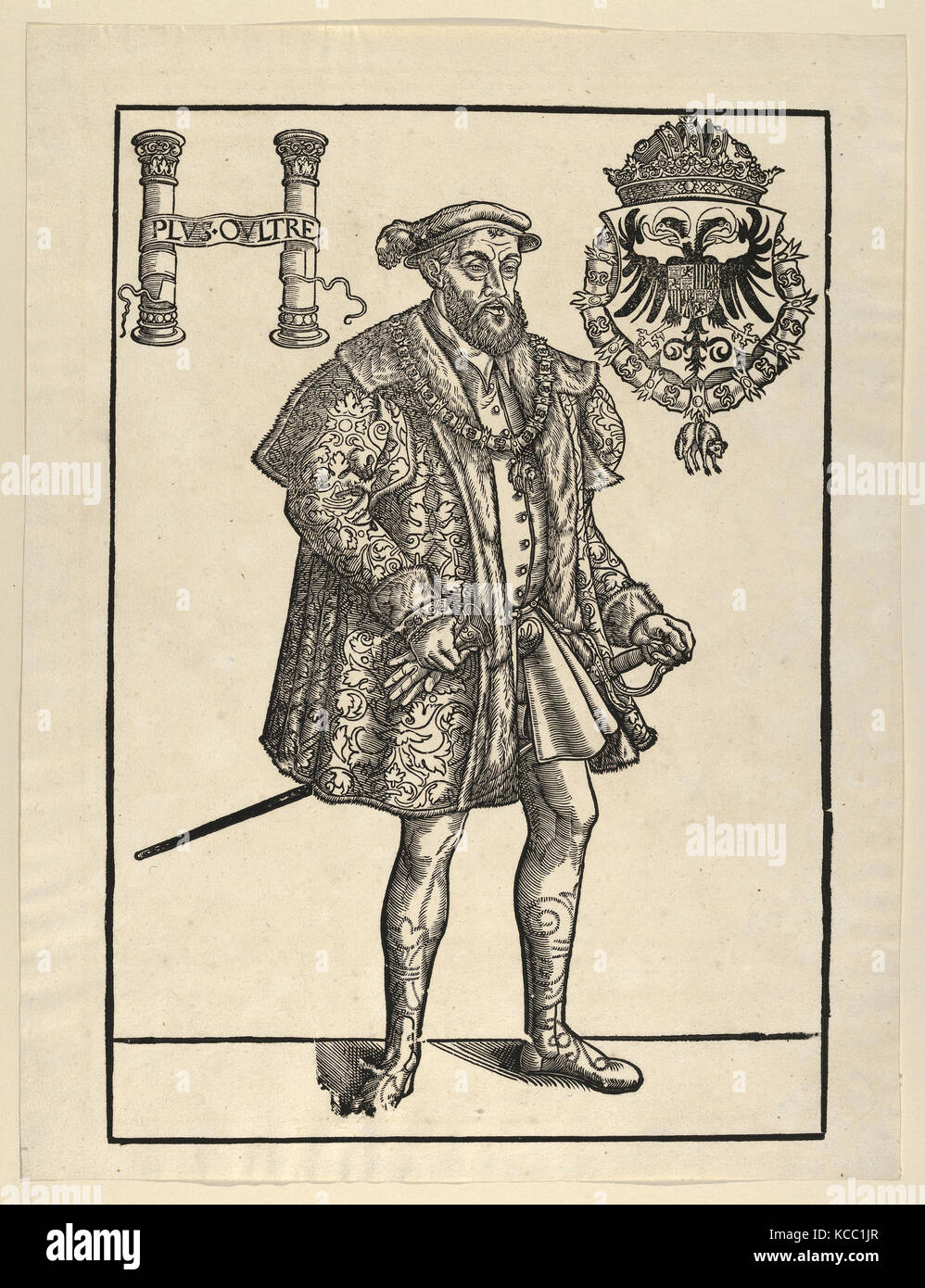 Dessins et gravures, Impression, copie de l'Empereur Charles V, artiste, Lucas Cranach le Jeune, Allemand, Wittenberg 1515-1586 Banque D'Images
