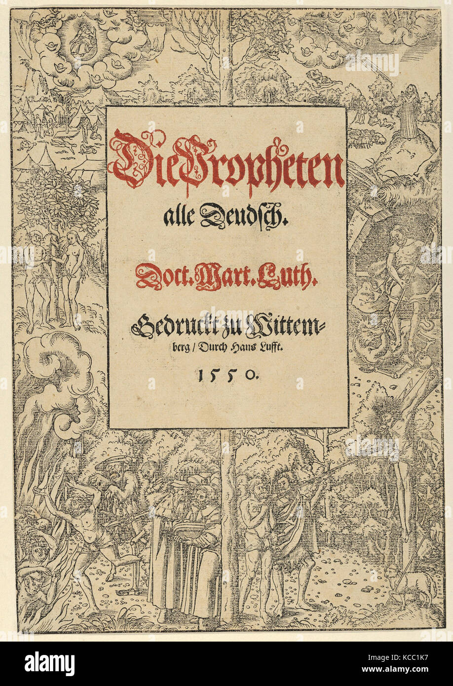 Dessins et estampes, Print, Die Propheten alle Deudsch, artiste, Lucas Cranach le jeune et l'atelier, l'allemand, Wittenberg 1515 Banque D'Images