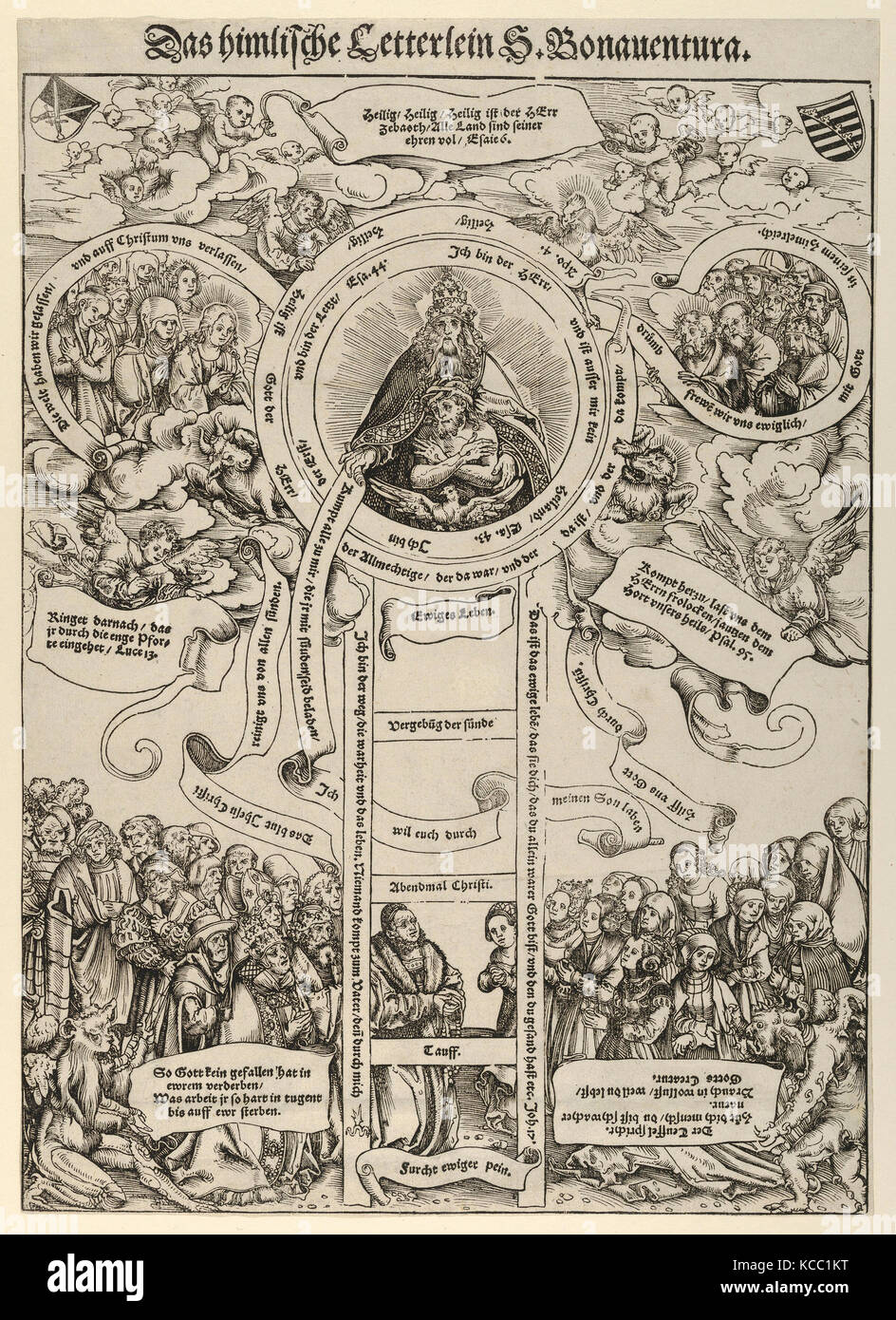Dessins et gravures, d'impression, l'échelle céleste de Saint Bonaventura, artiste, Lucas Cranach l'ancien, l'allemand, Kronach 1472-1553 Banque D'Images