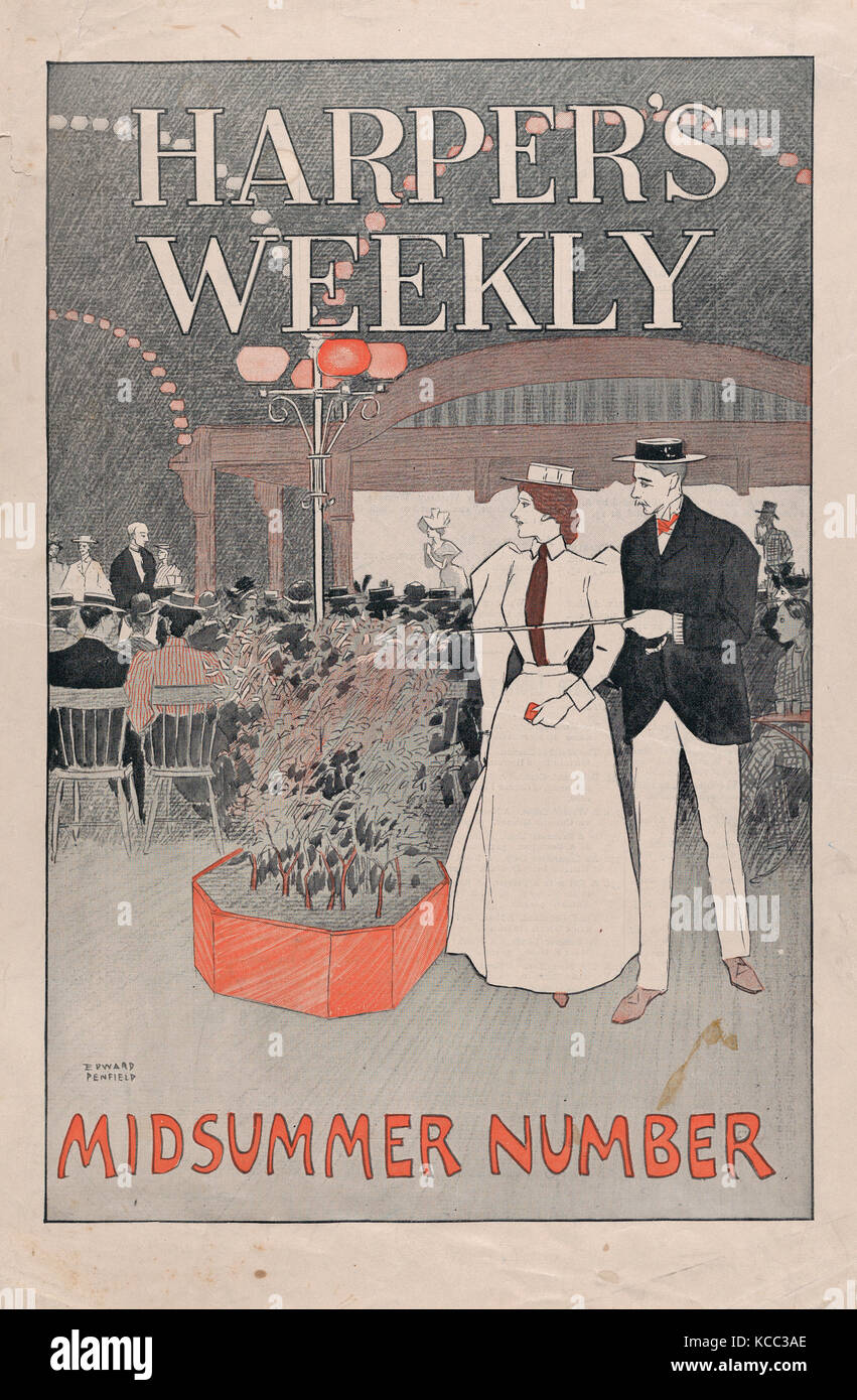 Dessins et estampes, Print, Harper's Weekly : Numéro de mi-été, artiste, éditeur, Edward Penfield, Harper and Brothers Banque D'Images