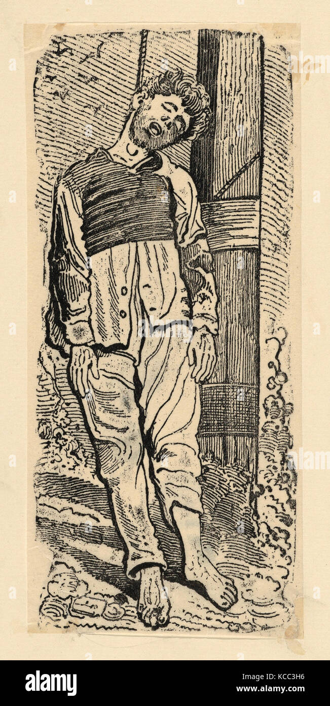 Un pendu, une scène de la Révolution Mexicaine, José Guadalupe Posada, ca. 1910 Banque D'Images