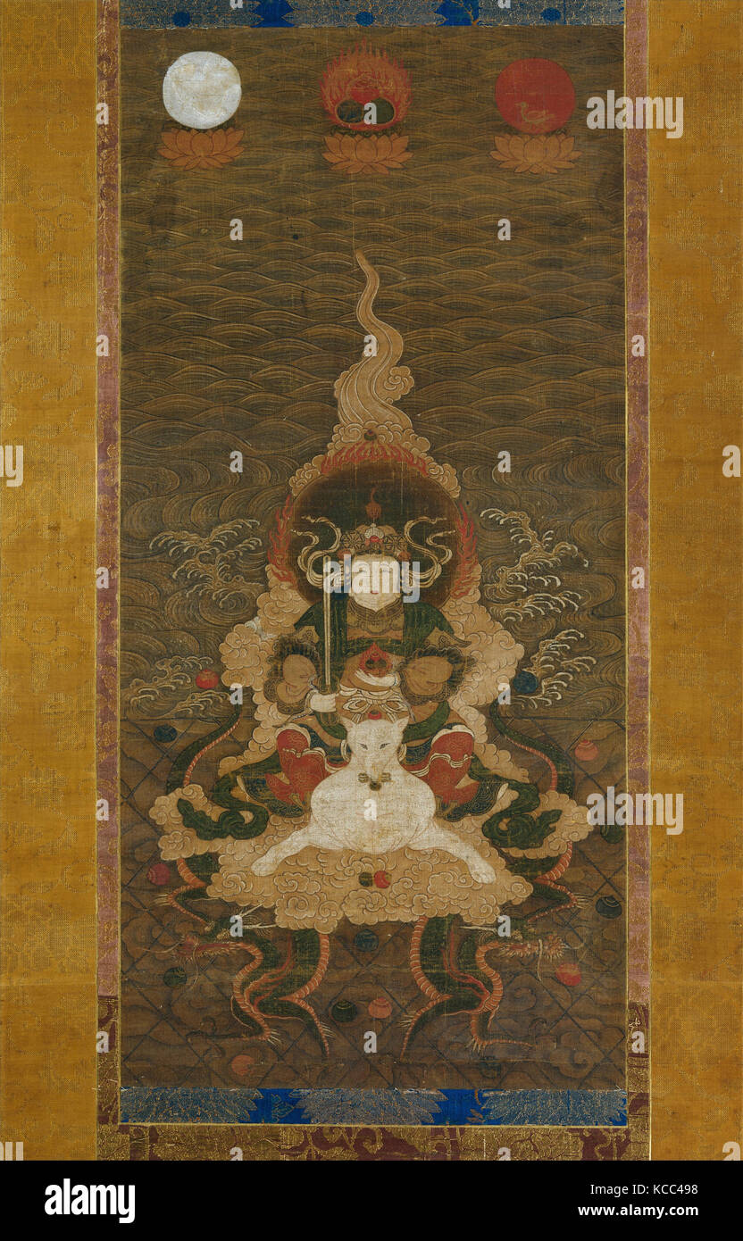 Dakini, Nanbokuchō période (1336-1992), le Japon, la pendaison, la couleur de l'encre ; faire défiler, et d'or sur le chanvre, 29 1/2 x 13 in. (74,9 x 33 cm Banque D'Images