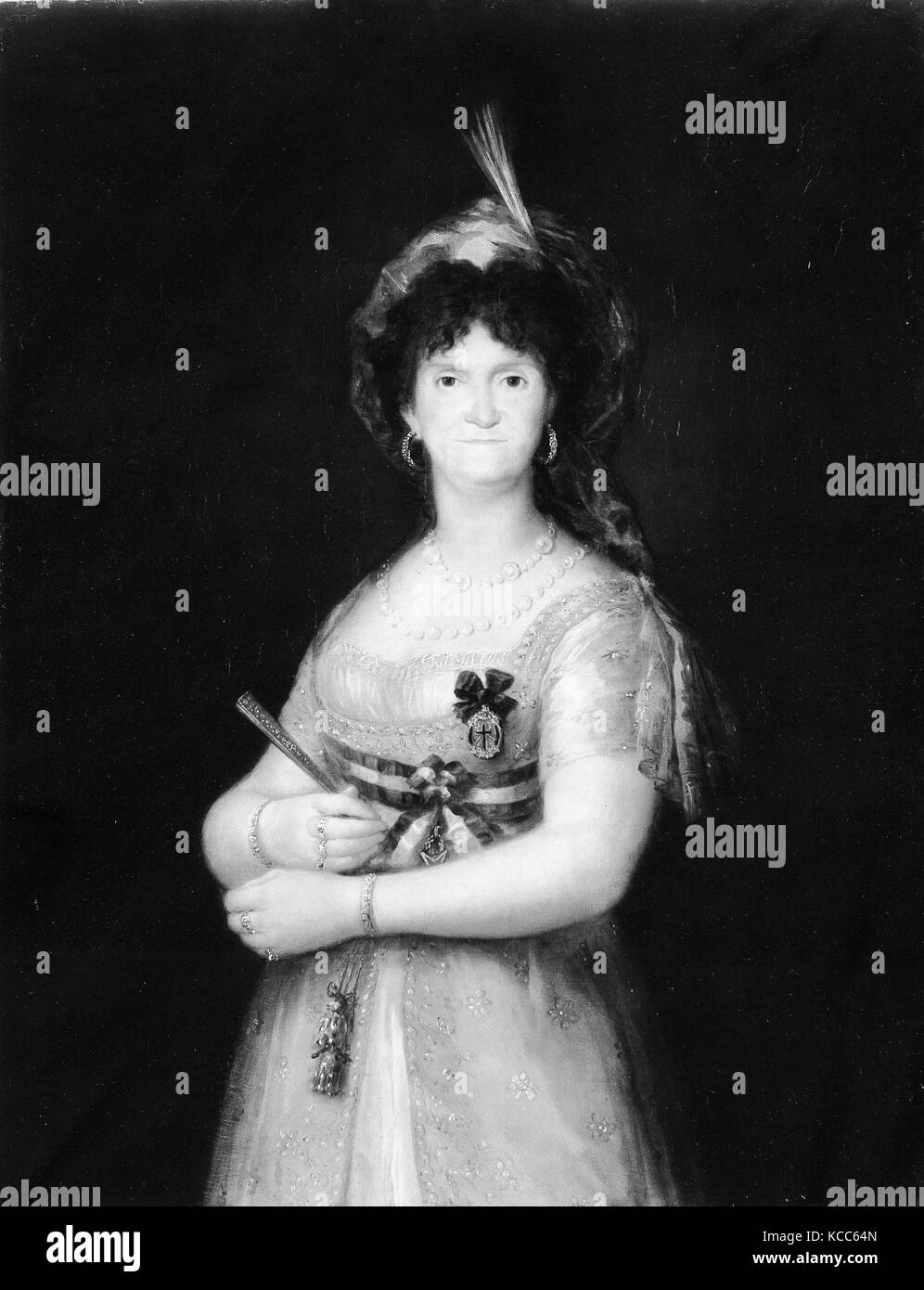 María Luisa de Parme (1751-1819), reine d'Espagne, copie d'après Goya Banque D'Images
