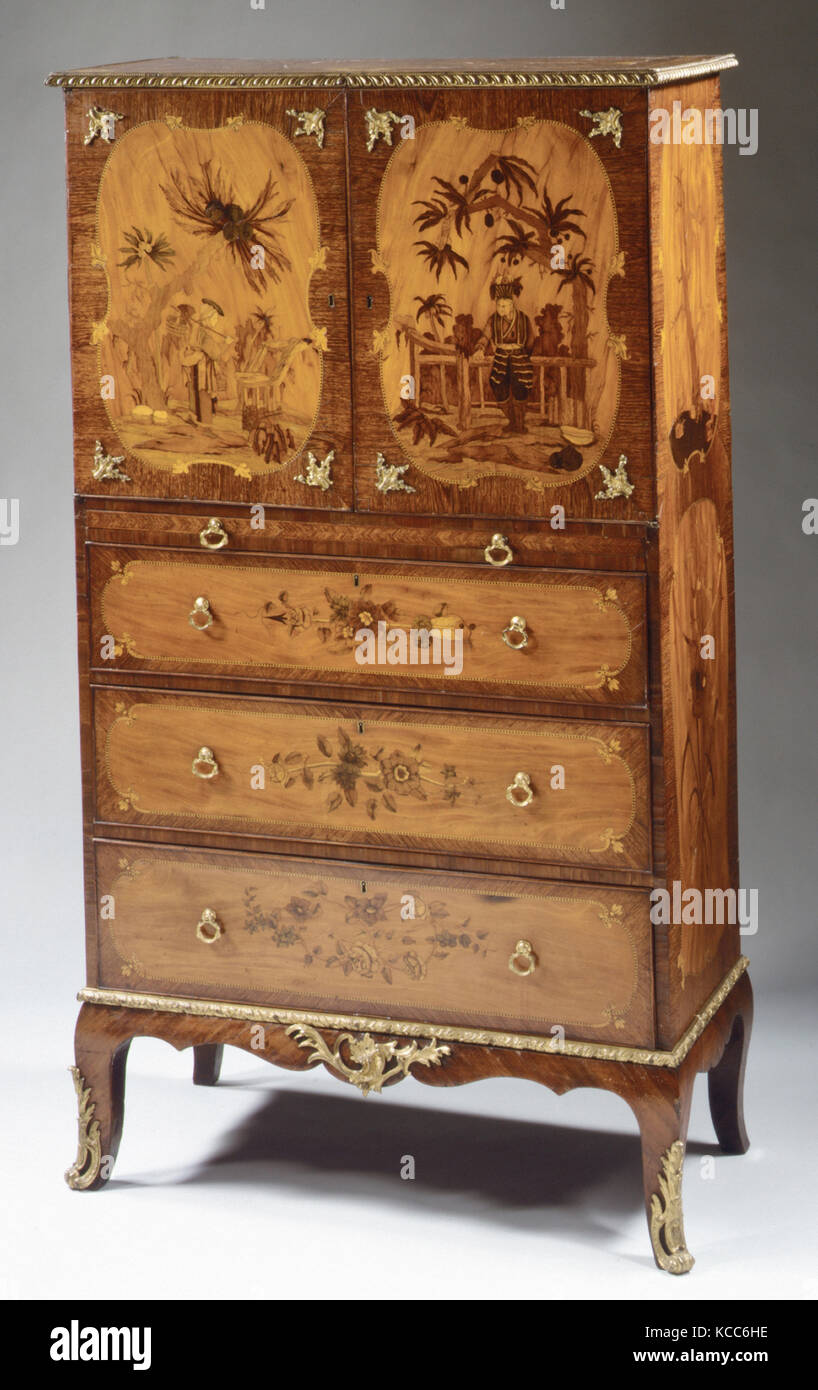 Le cabinet d'écriture, ca. En 1770, la carcasse, pin, chêne, acajou et  placage de citronnier, marqueterie de citronnier et de bois teinté Photo  Stock - Alamy