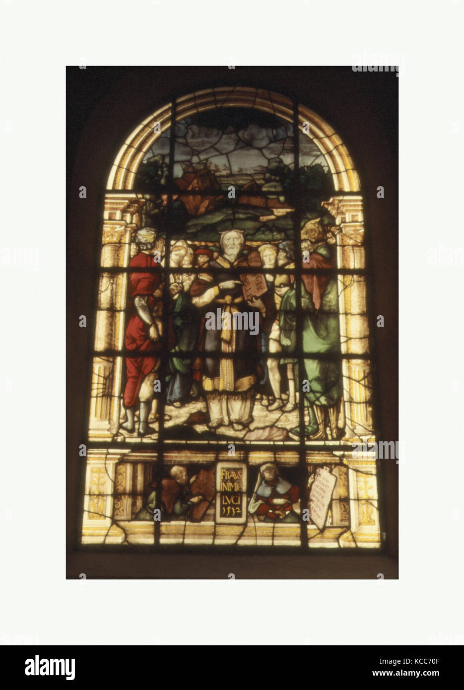 Moïse présentant les tables de la loi, Valentin Bousch, 1532 Banque D'Images