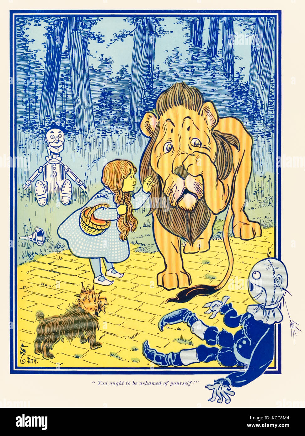"Vous devriez avoir honte de vous-même !" de "The Wonderful Wizard of Oz' par L. Frank Baum (1856-1919) avec des photos de W. W. Denslow (1856-1915). Voir plus d'informations ci-dessous. Banque D'Images