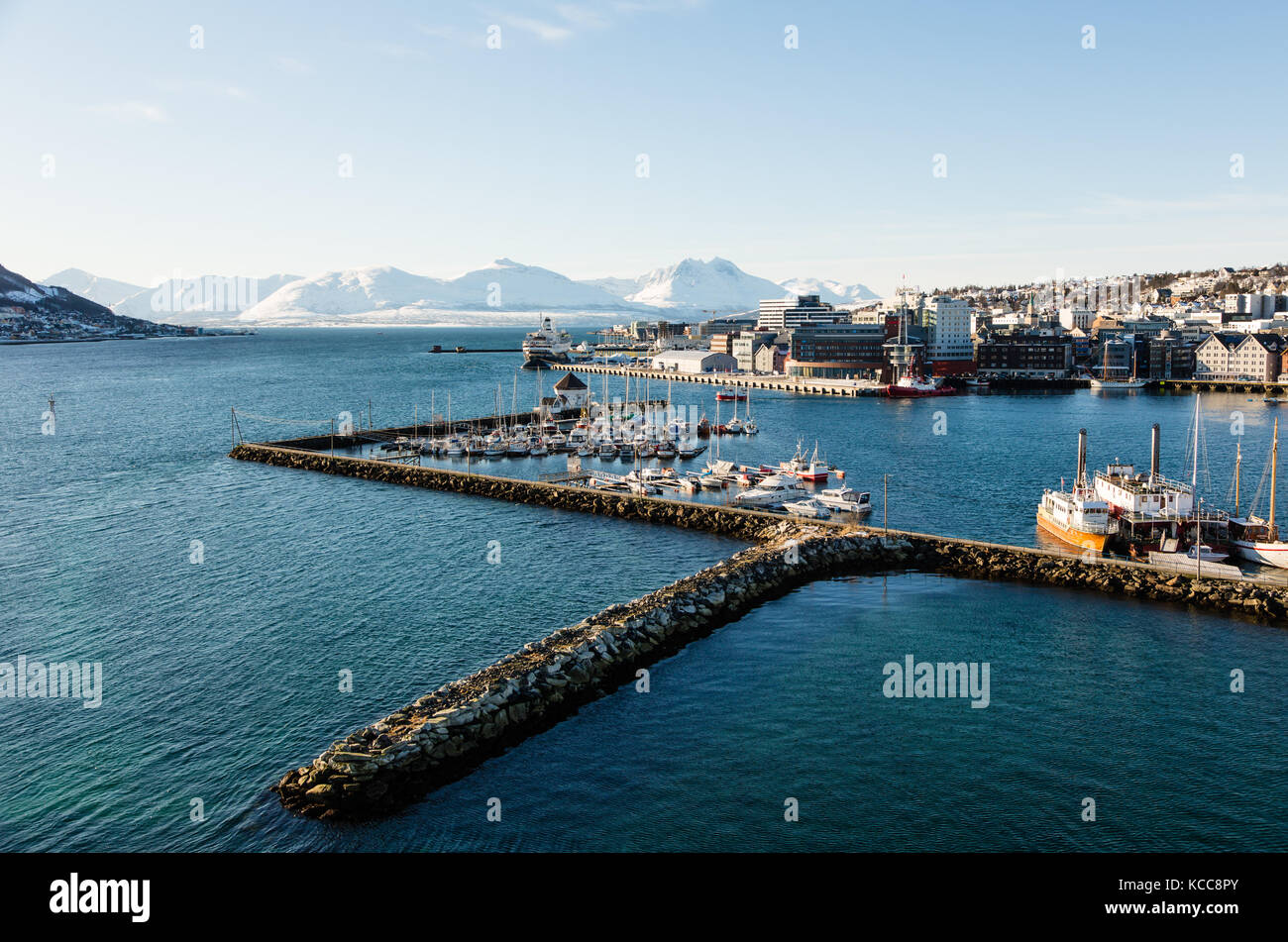 Port de Tromso, Norvège Banque D'Images