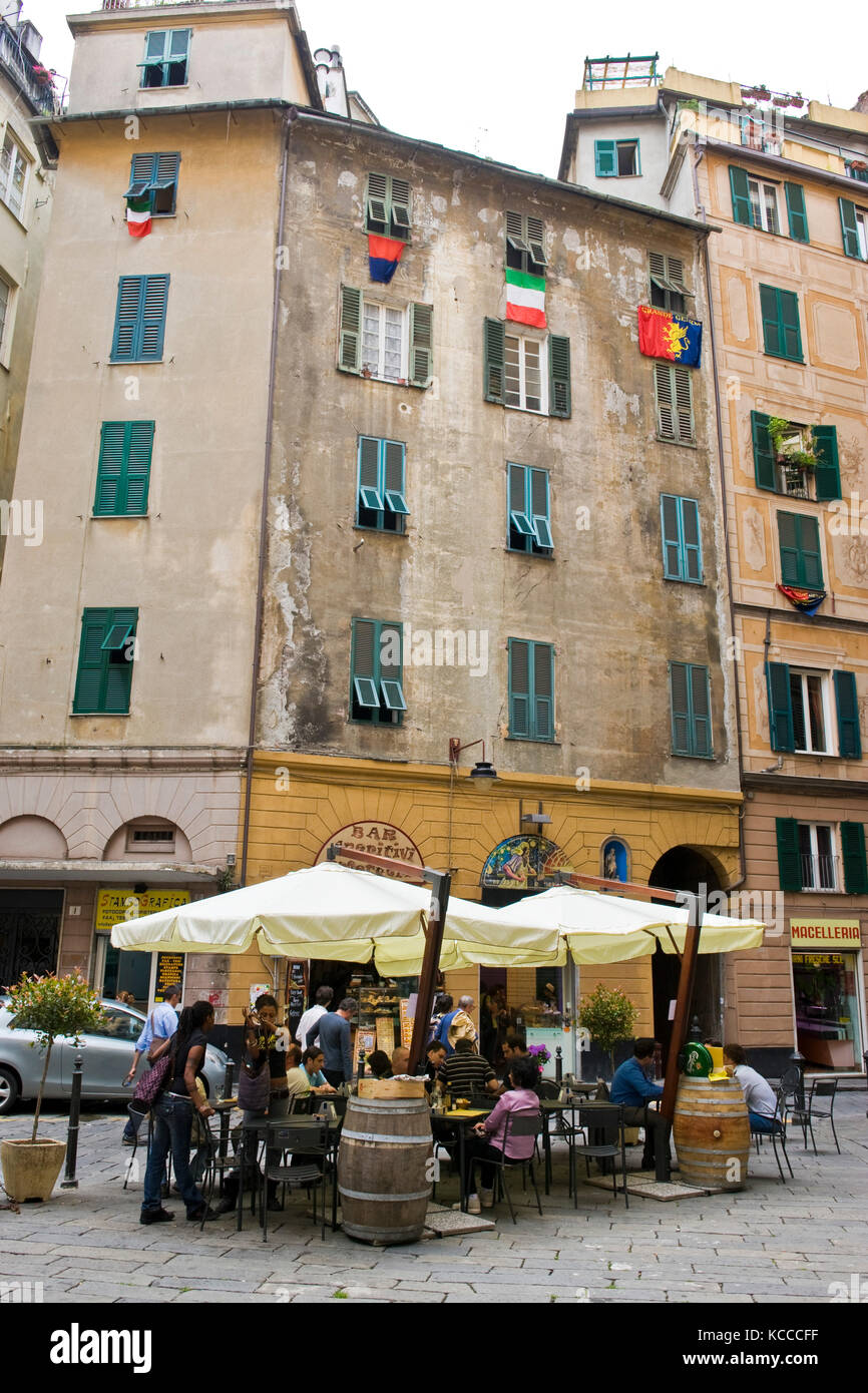 Caruggi, vieille ville, Gênes, Italie Banque D'Images