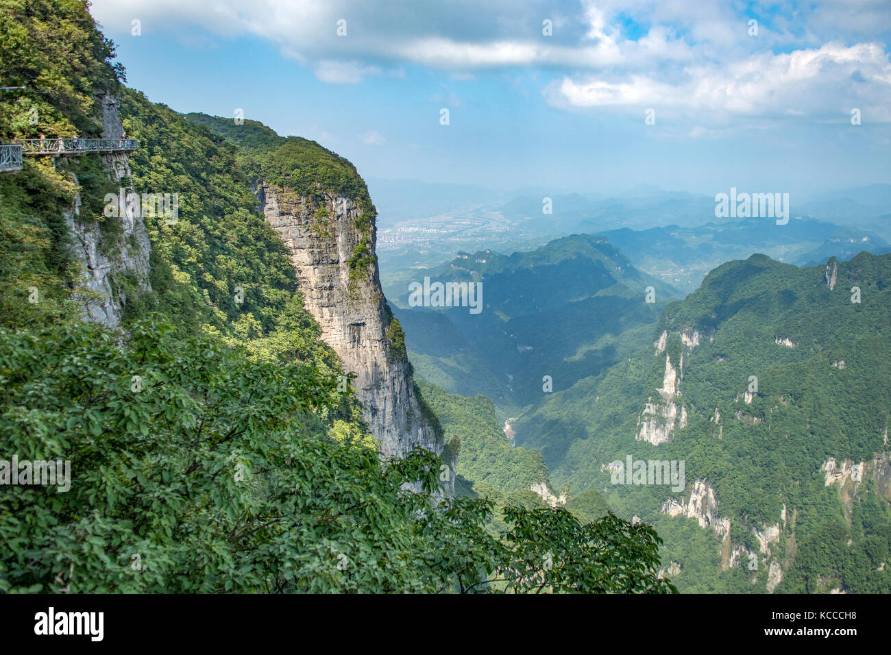 Cliff walk, montagne tianmen, zhangjiajie, Hunan, Chine Banque D'Images