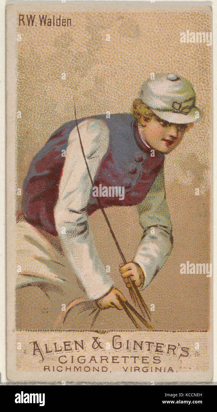 R.W. Walden, de la couleurs course de la world series (N22a) pour Allen & Ginter Cigarettes, 1888 Banque D'Images