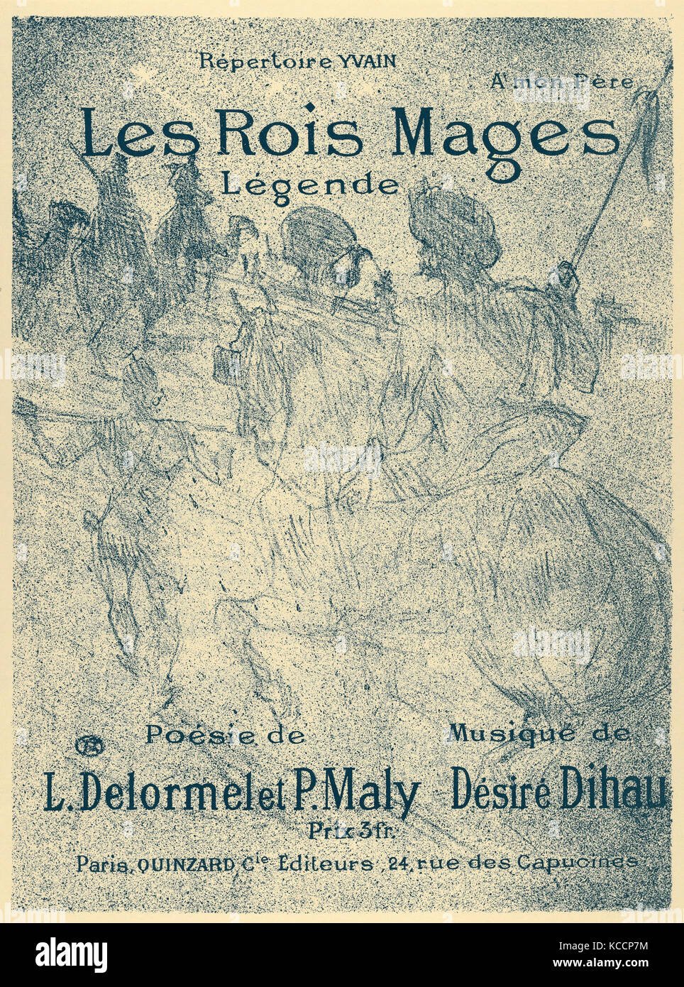 Dessins et estampes, Print, les Rois Mages, l'artiste, Henri de Toulouse-Lautrec, Albi, France 1864-1901 Saint-André-du-Bois Banque D'Images