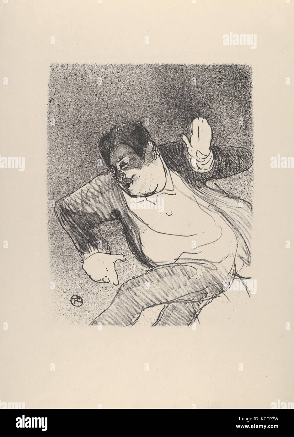 Caudieux au Petit Casino (de : Le Café Concert), Henri de Toulouse-Lautrec, 1893 Banque D'Images