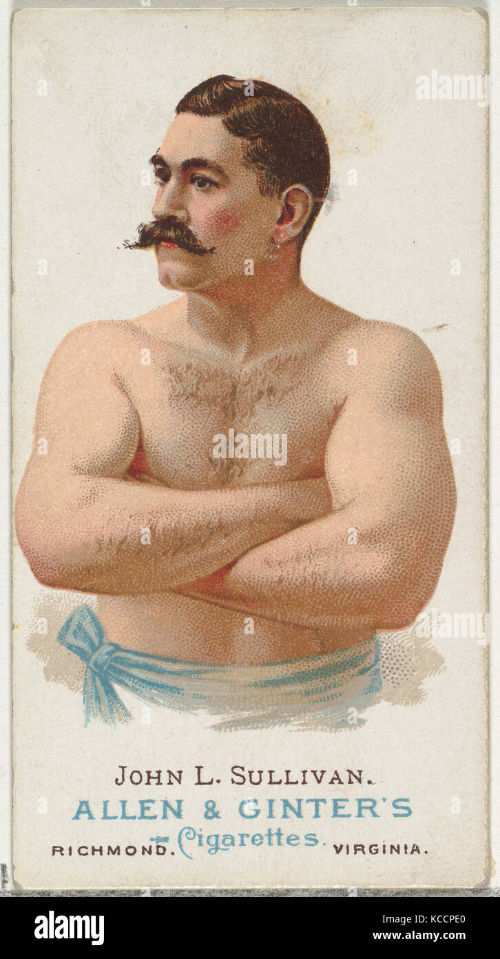 John L. Sullivan, boxeur, de champions du monde, série 1 (N28) pour Allen & Ginter Cigarettes, 1887 Banque D'Images