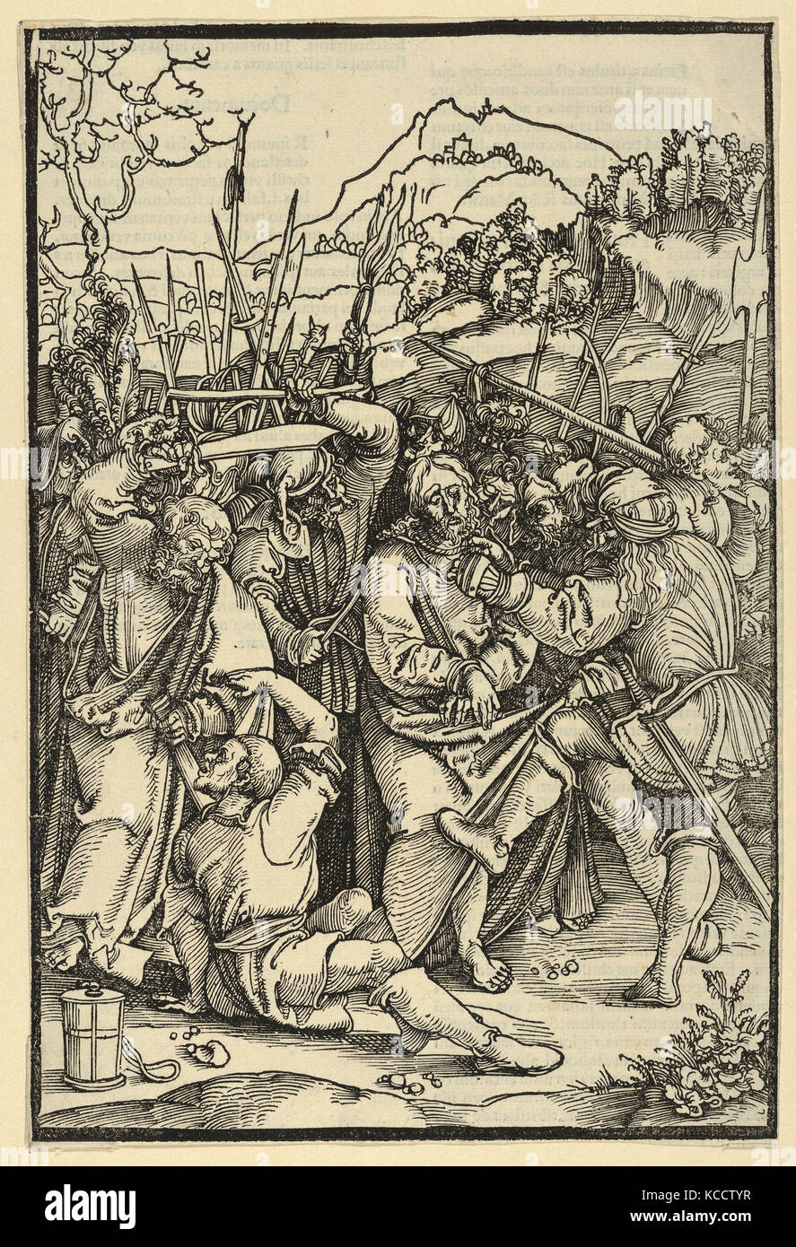 Dessins et estampes, Print, l'Arrestation du Christ, de Speculum passionis Domini nostri Ihesu Christi, Hans Schäufelein Banque D'Images