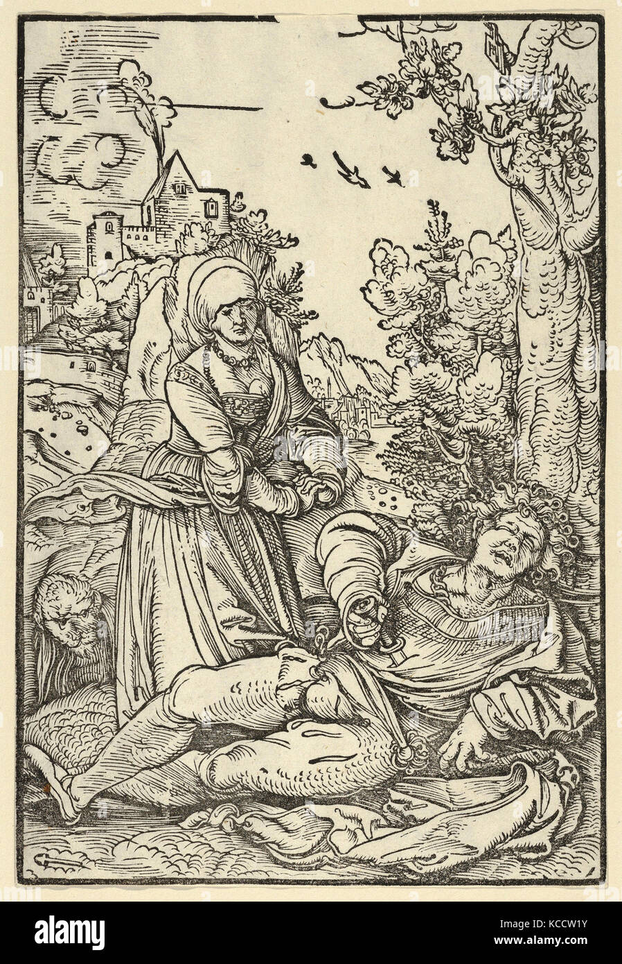 Dessins et estampes, Print, Pyramus et Thisbe, artiste, Hans Schäufelein, Allemand, Nuremberg ca. 1480-ca. 1540 Nördlingen Banque D'Images