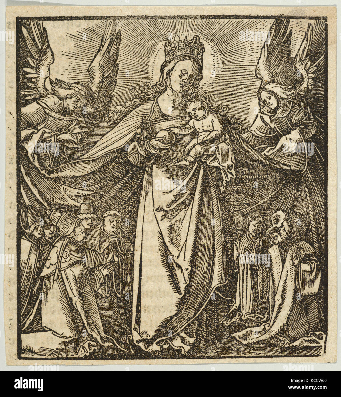 Dessins et estampes, Print, la Vierge de Miséricorde, d'Hymmelwagen auff dem, wer lebt wol, Hans Schäufelein... Banque D'Images