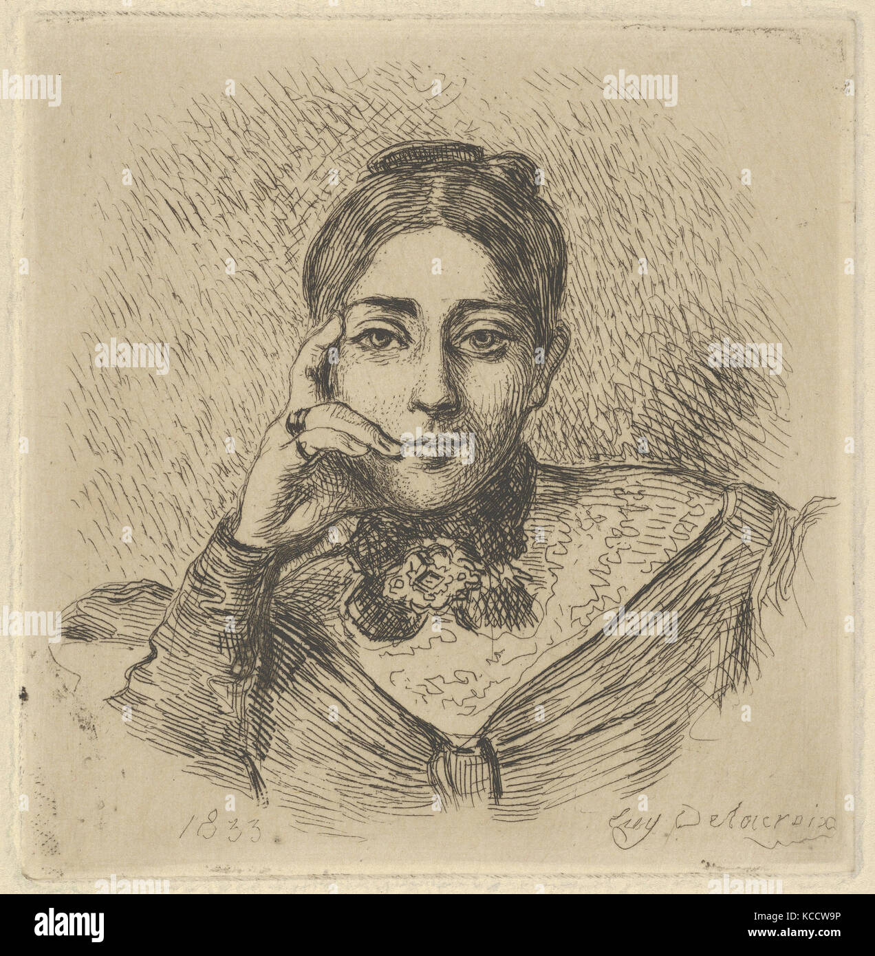 Portrait de madame Frédéric Villot, Eugène Delacroix, 1833 Banque D'Images