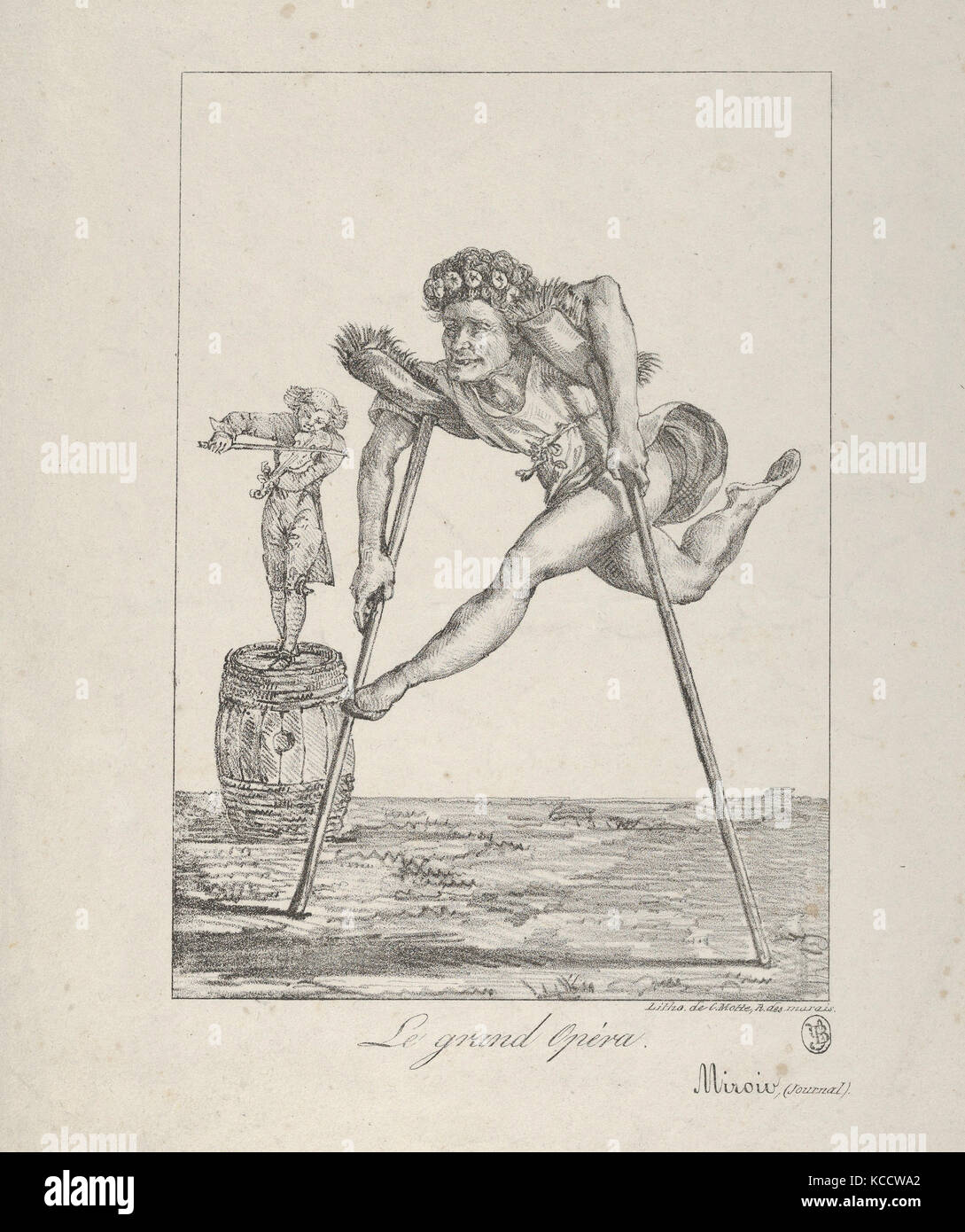 Le Grand Opera, 1821, lithographie ; deuxième état de deux, feuille : 10 13/16 x 8 9/16 in. (27,5 x 21,8 cm), d'impressions, d'Eugène Delacroix Banque D'Images