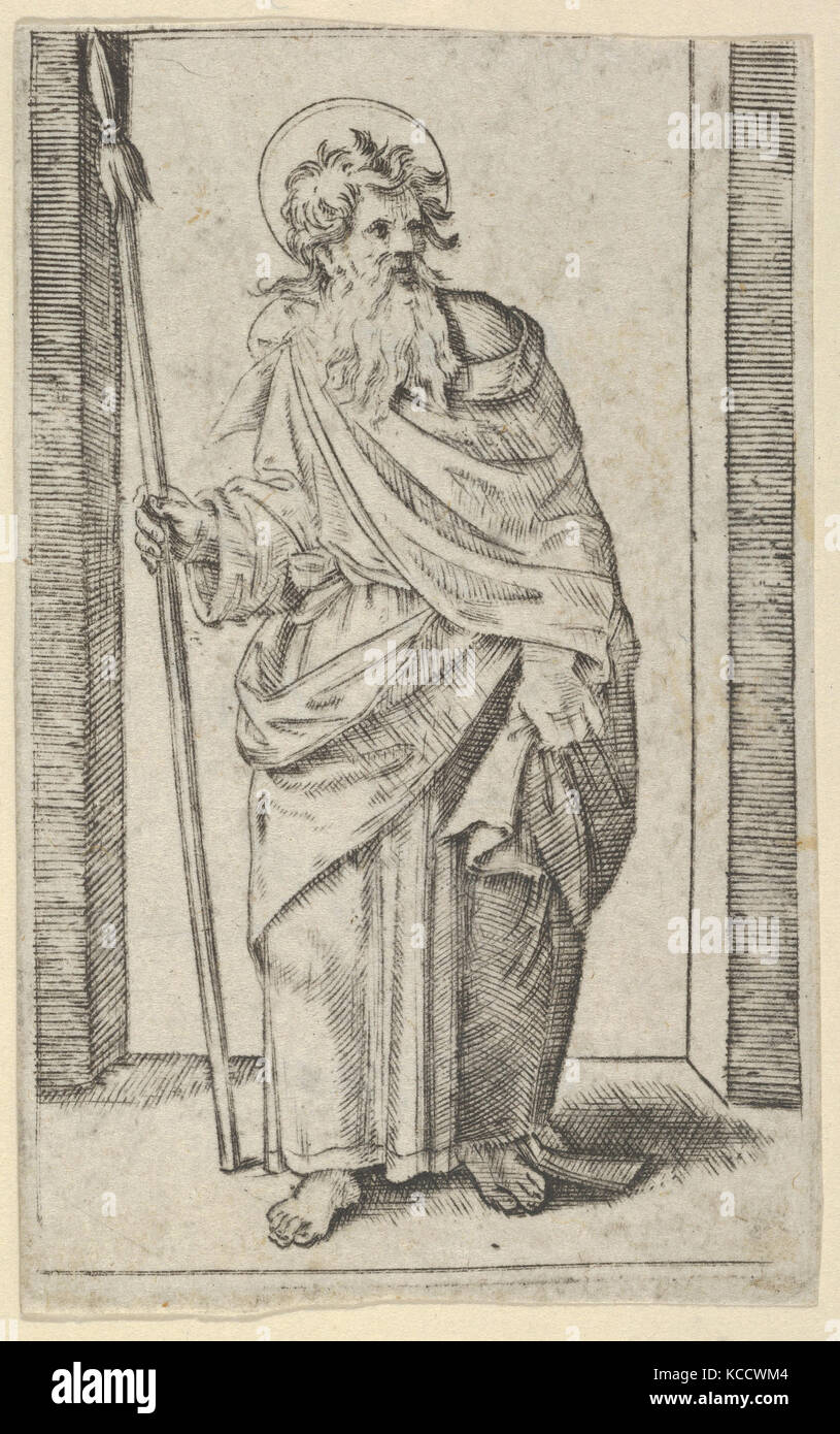 Saint Matthias, Marcantonio Raimondi, ca. 1500-1534 Banque D'Images