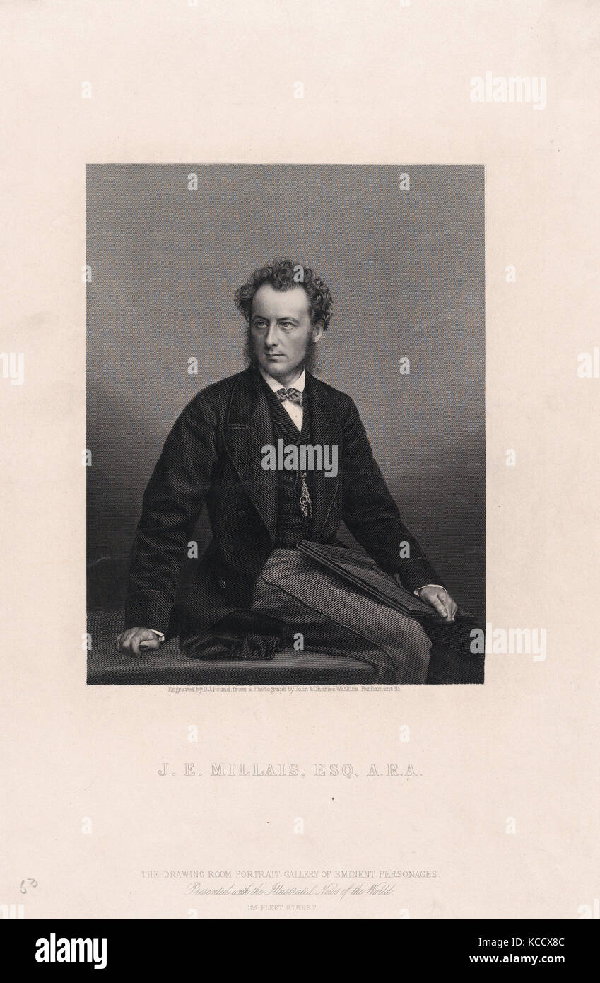 Dessins et gravures, John Everett Millais, Esq., A.R.A., le Salon Galerie de portraits de personnalités éminentes, photographe Banque D'Images