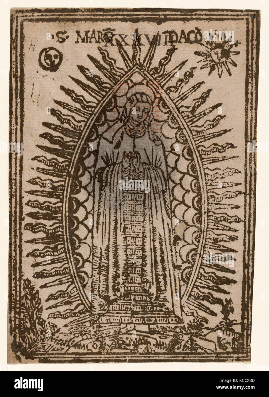 Dessins et estampes, Print, Sainte Marguerite de Cortone entouré de rayons de lumière, l'artiste, anonyme, Italien, 15e à 16e c Banque D'Images