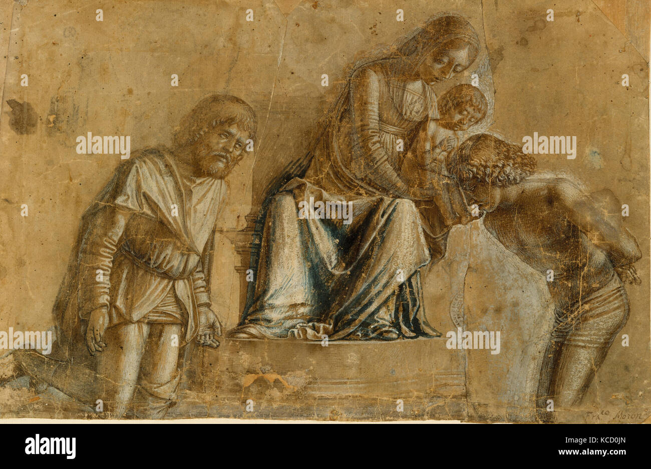 La Madone et l'enfant avec les Saints Roch et Sébastien, Michele da Verona, au début du 16e siècle Banque D'Images