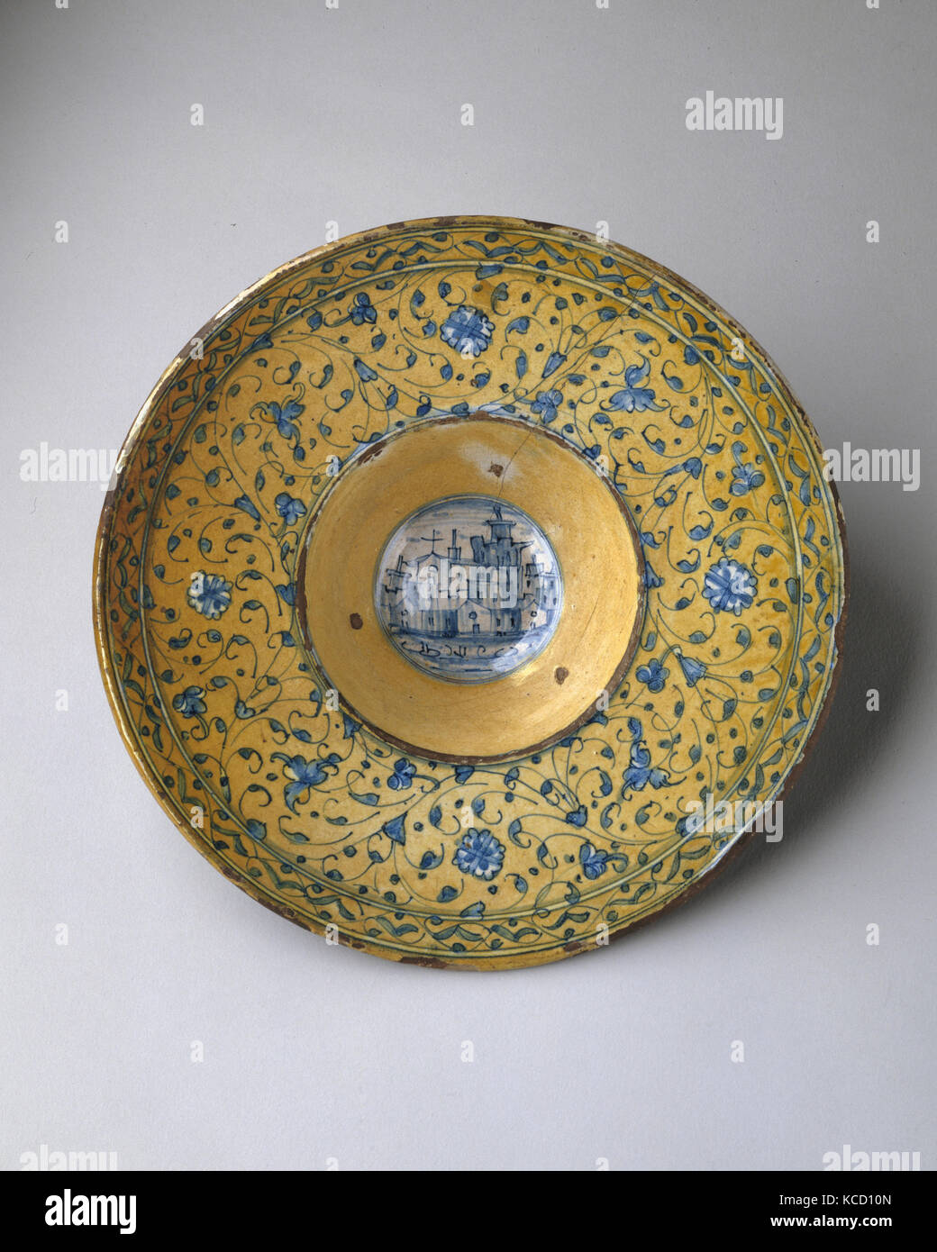 Plat (tondino), ca. 1570-80, l'italien, Montelupo, Maiolica (tin-, diamètre : 27cm (10 5/8 in.), Ceramics-Potter Banque D'Images