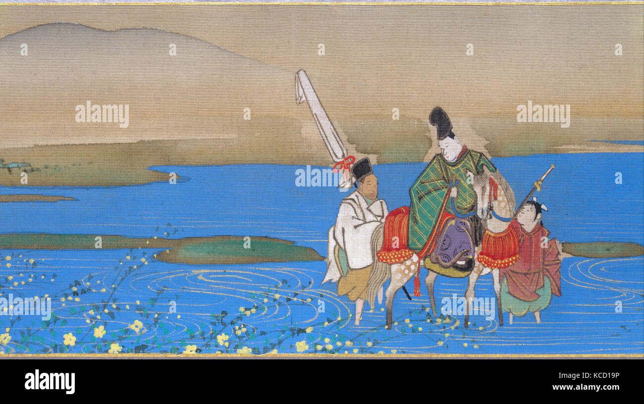Six Rivières Jewel (Mu-Tamagawa Ōho), Sakai, ca. 1839 Banque D'Images