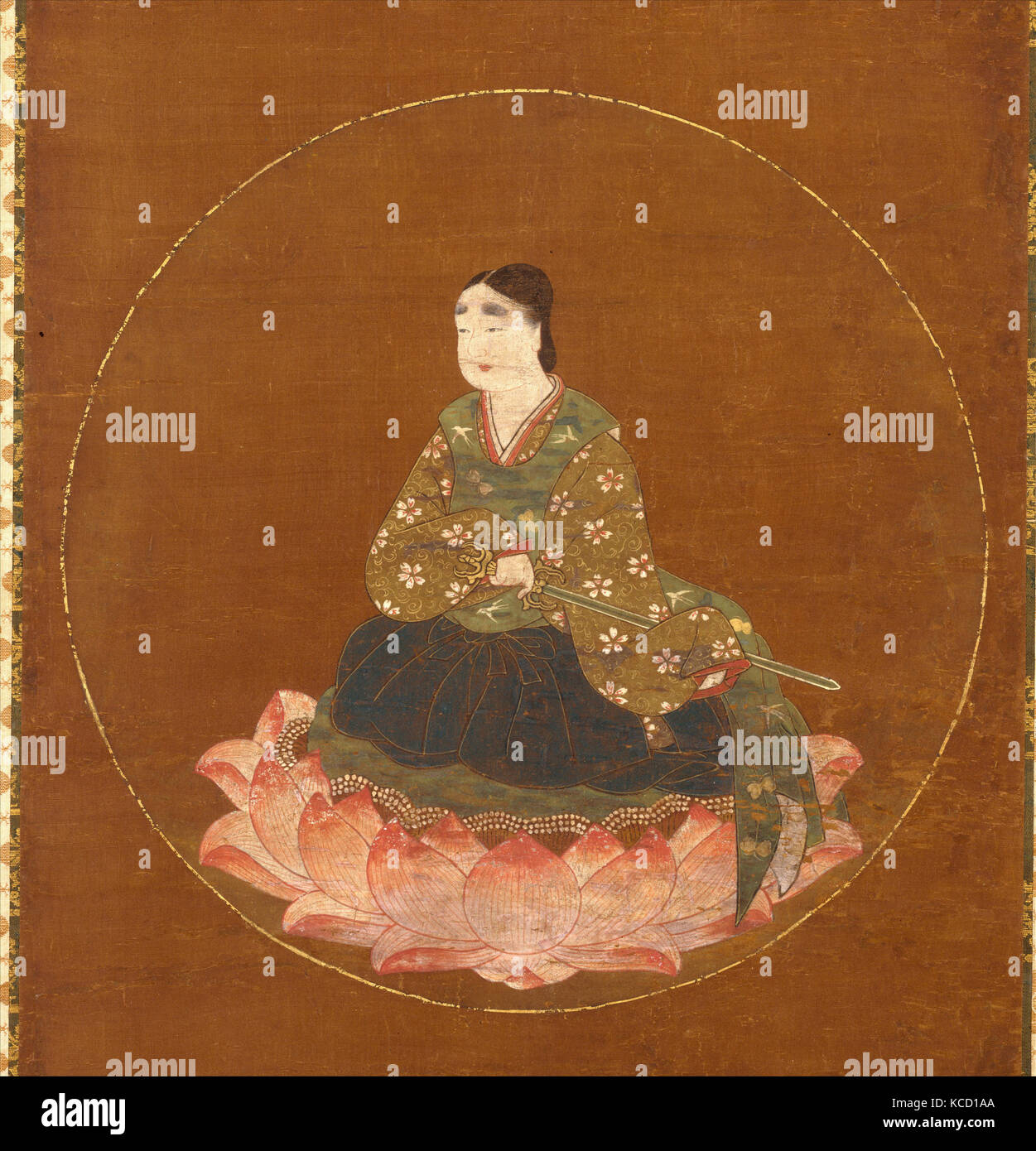 Mandala de Wakamiya de Kasuga Shrine (Kasuga wakamiya mandara), 春日若宮曼荼羅 Nanbokuchō, période (1336-1992), début du 14ème siècle, le Japon Banque D'Images