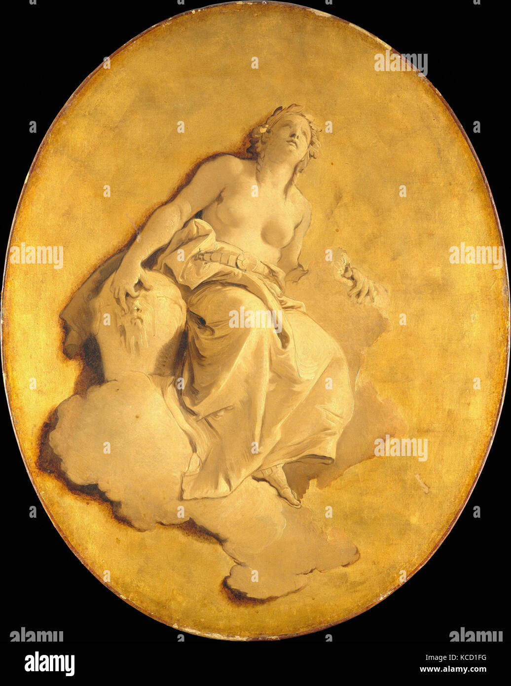 Une femme figure allégorique, Giovanni Battista Tiepolo, 1740-50 Banque D'Images