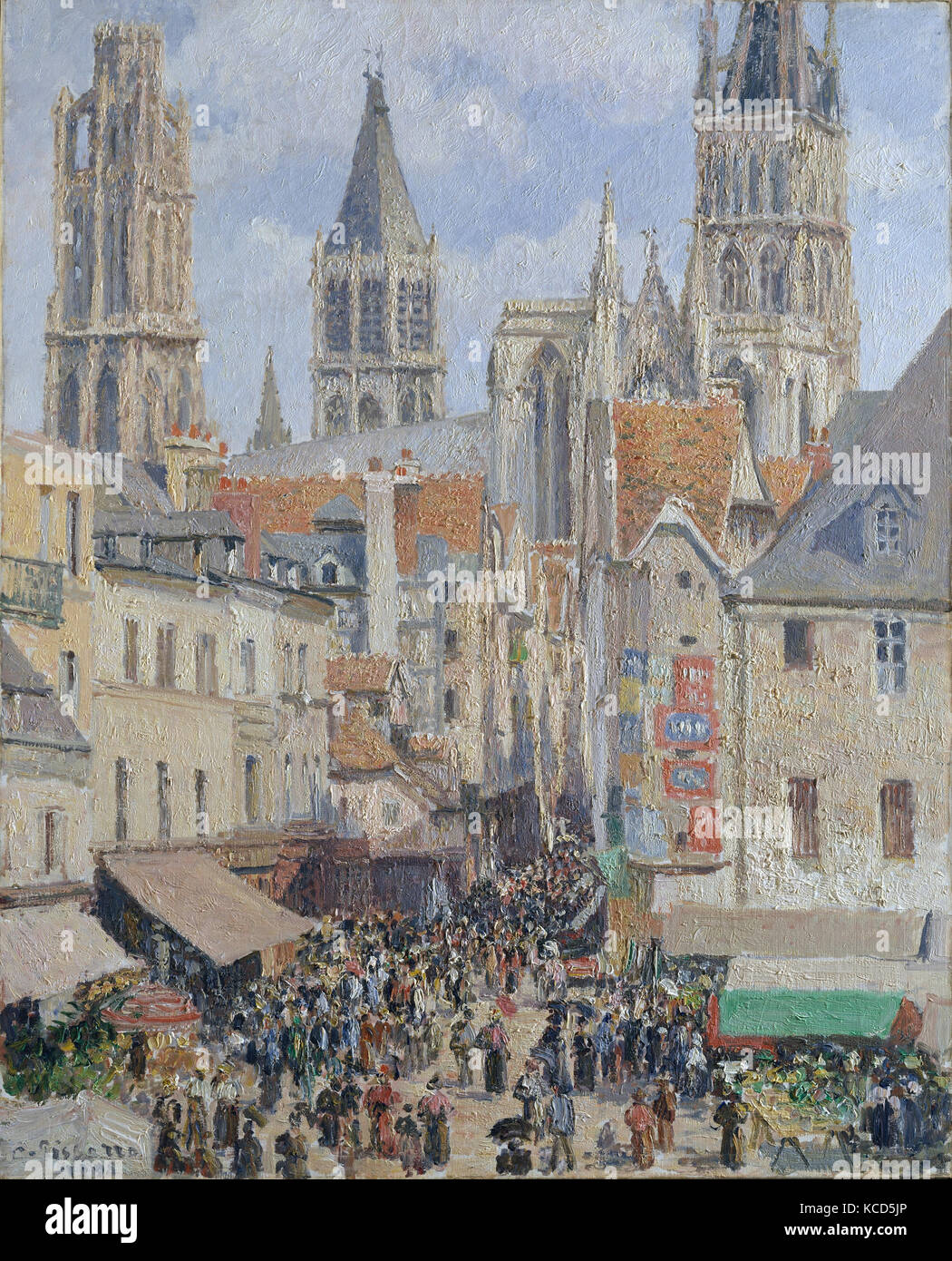 Rue de l'Épicerie, Rouen (effet du soleil), Camille Pissarro, 1898 Banque D'Images