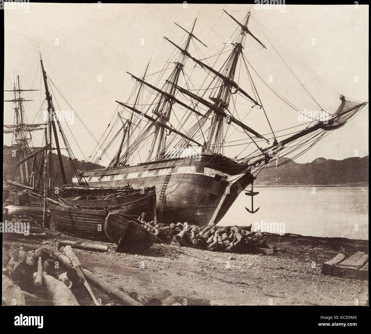 Barque américain 'Jane' Tudor, Conway Bay, David Johnson, ca. 1855 Banque D'Images