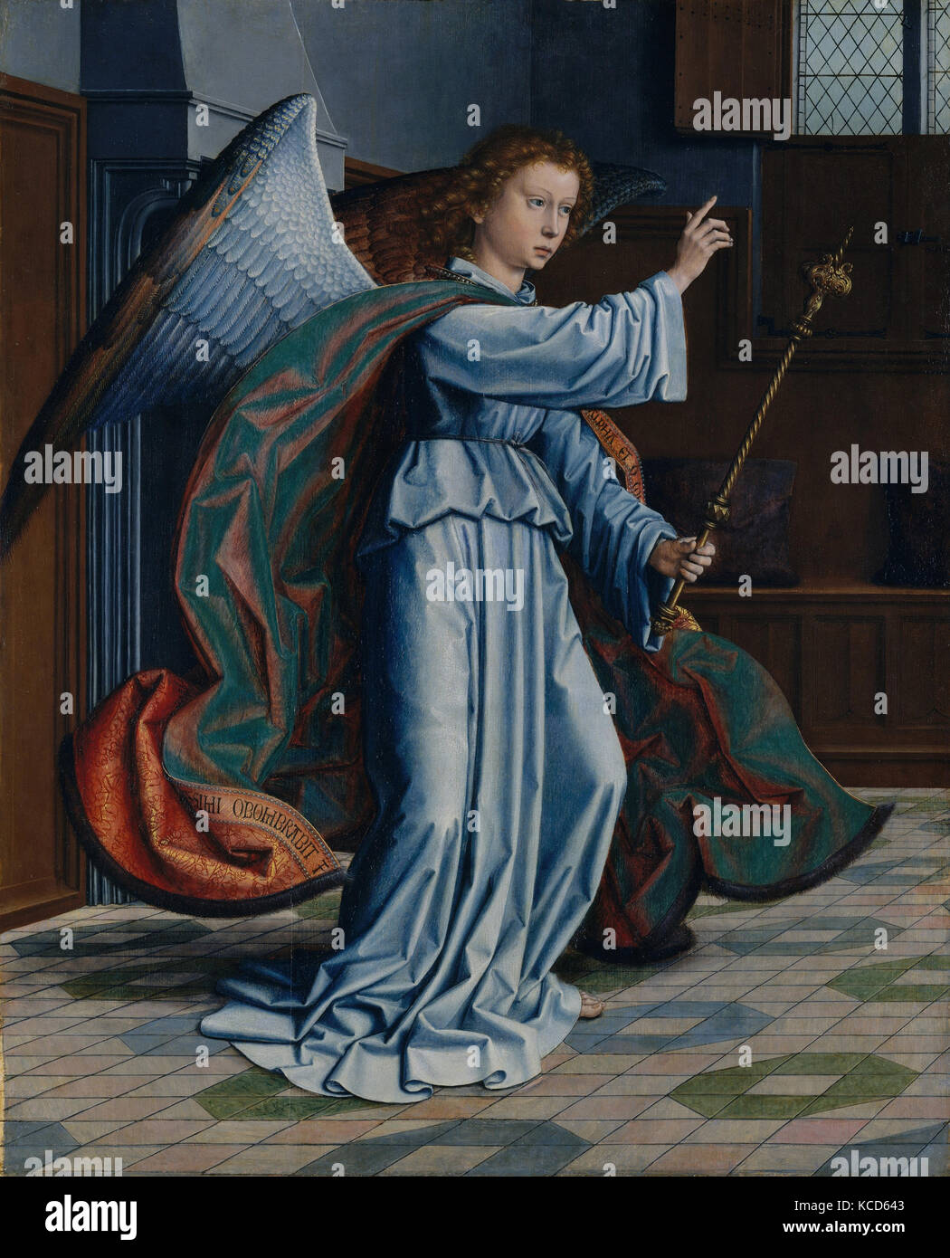 L'Annonciation, 1506, huile sur bois, Angel, dans l'ensemble 31 1/8 x 25 in. (79,1 x 63,5 cm), surface peinte 30 1/4 x 24 3/8 in. (76,8 Banque D'Images