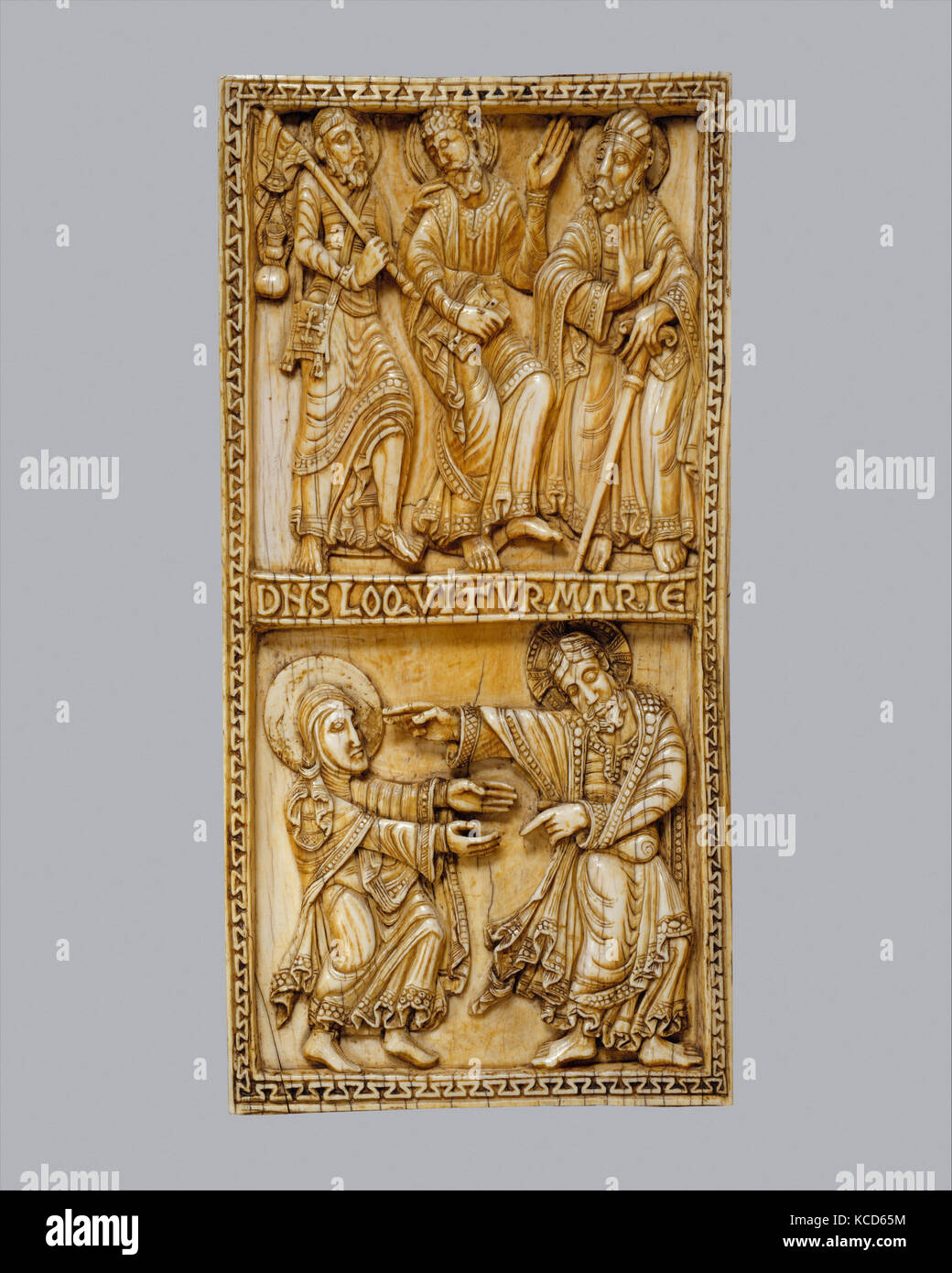 Plaque avec le voyage à Emmaüs et Noli Me Tangere, ca. 1115-20 Banque D'Images