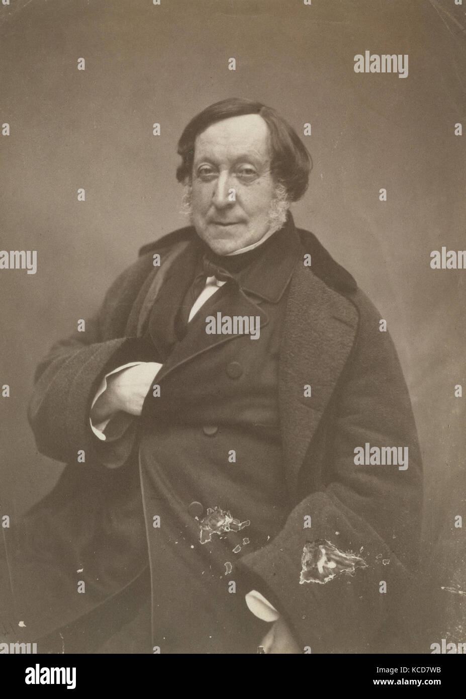 Gioacchino Rossini, mars 1856, sur papier salé imprimer à partir de négatif sur verre, de l'image : 24,6 x 18,3 cm (9 11/16 x 7 3/16 in.), Photographie Banque D'Images