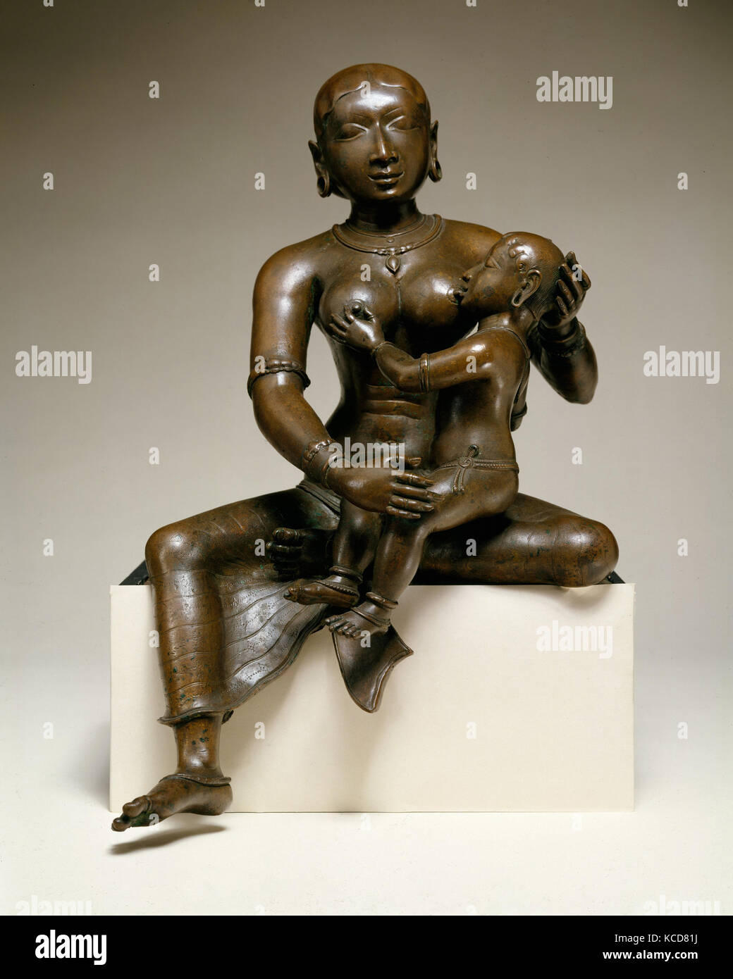 Kouyate avec l'enfant Krishna, début 12ème siècle Banque D'Images
