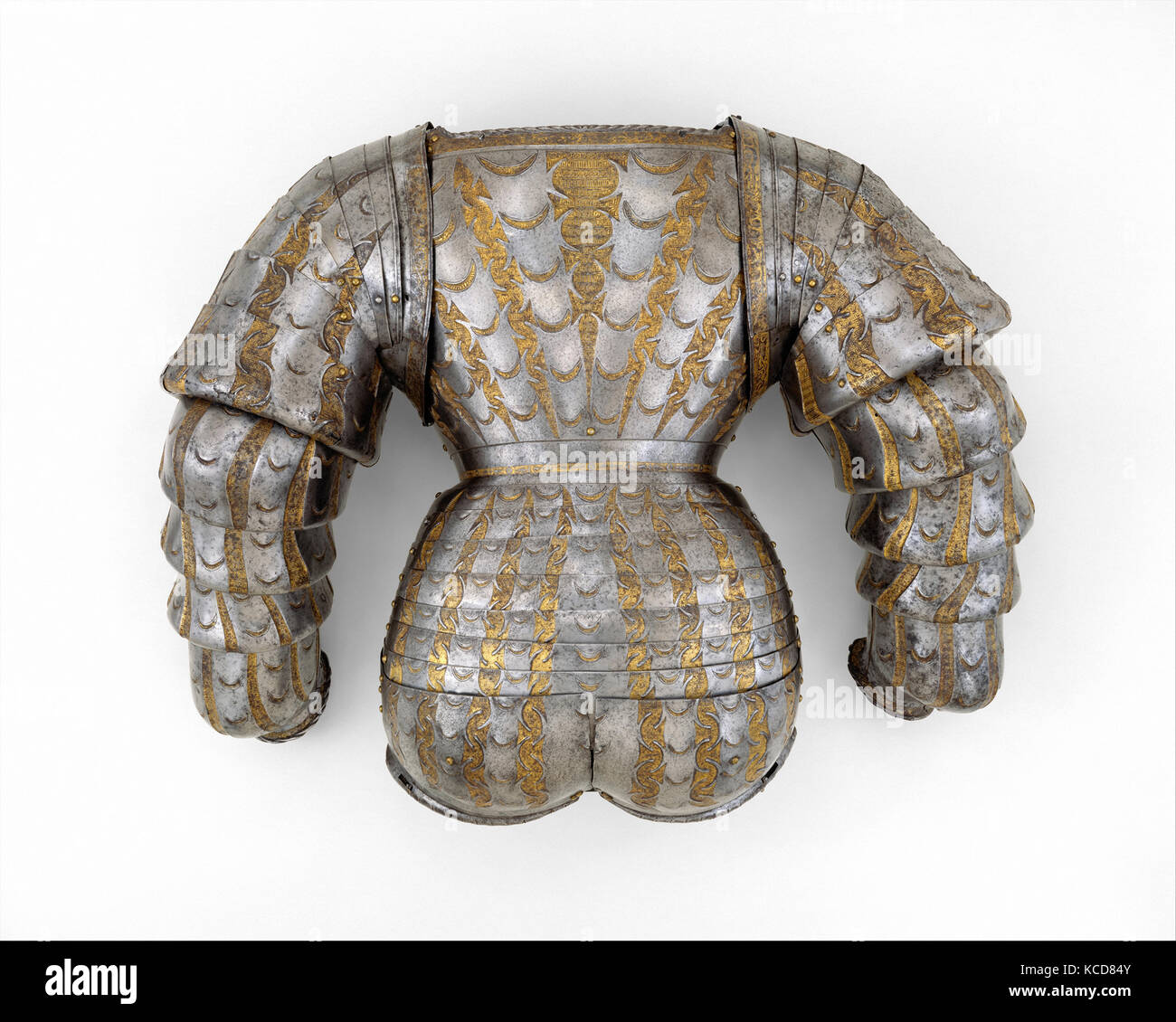 Haut Lames de Vambraces (bras de défense) à partir d'un costume Armure, ca. 1525 Banque D'Images