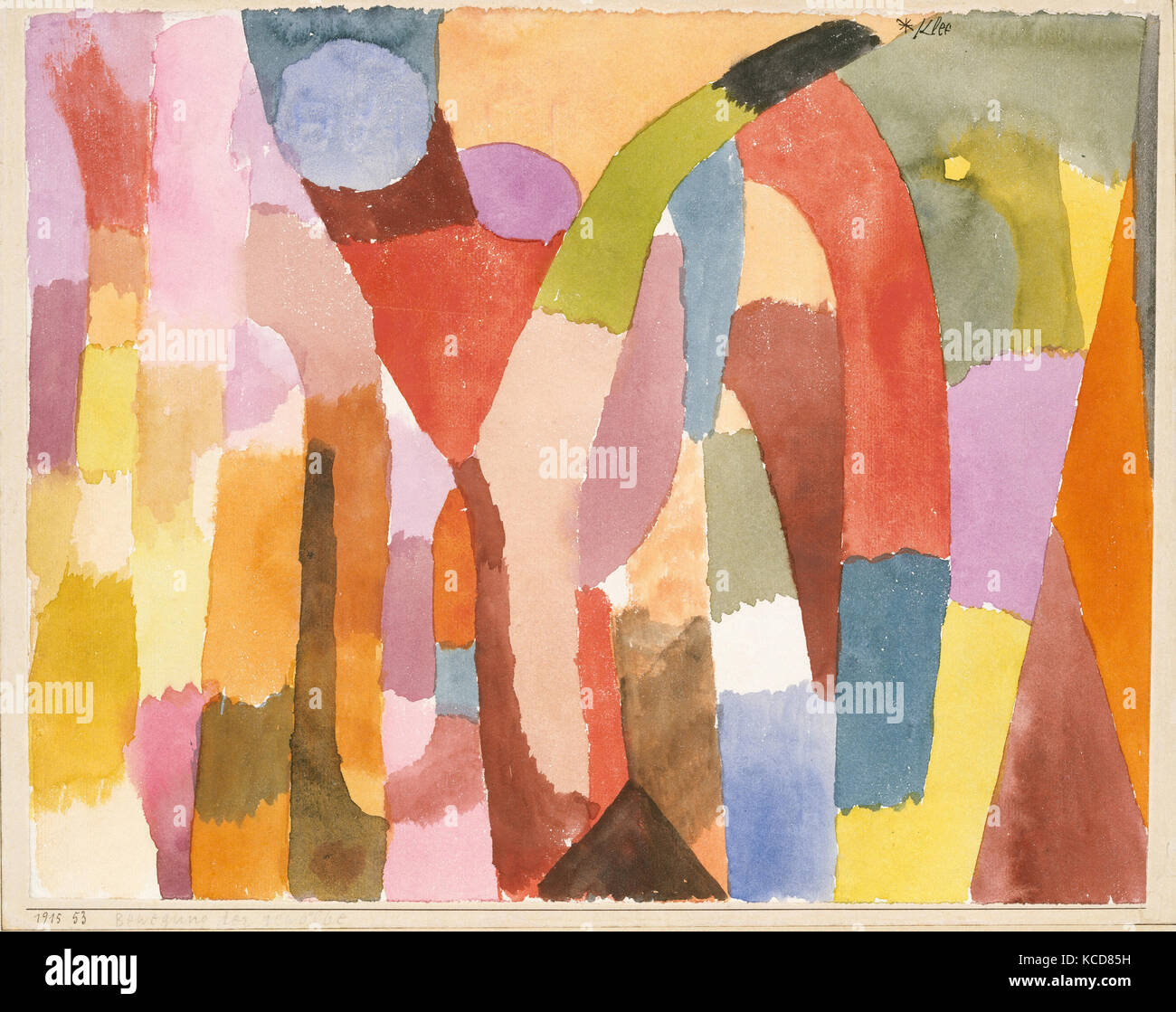 Mouvement des chambres voûtées, 1915, aquarelle sur papier monté sur carton, 9 1/4 × 11 1/8 in. (23,5 × 28,3 cm), Dessins Banque D'Images