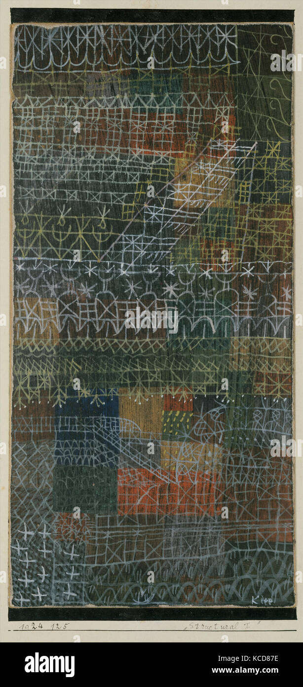 Je structurels, 1924, gouache sur carton, bordé par l'encre, monté sur carton, 16 3/4 × 10 5/8 in. (42,5 × 27 cm), des dessins Banque D'Images