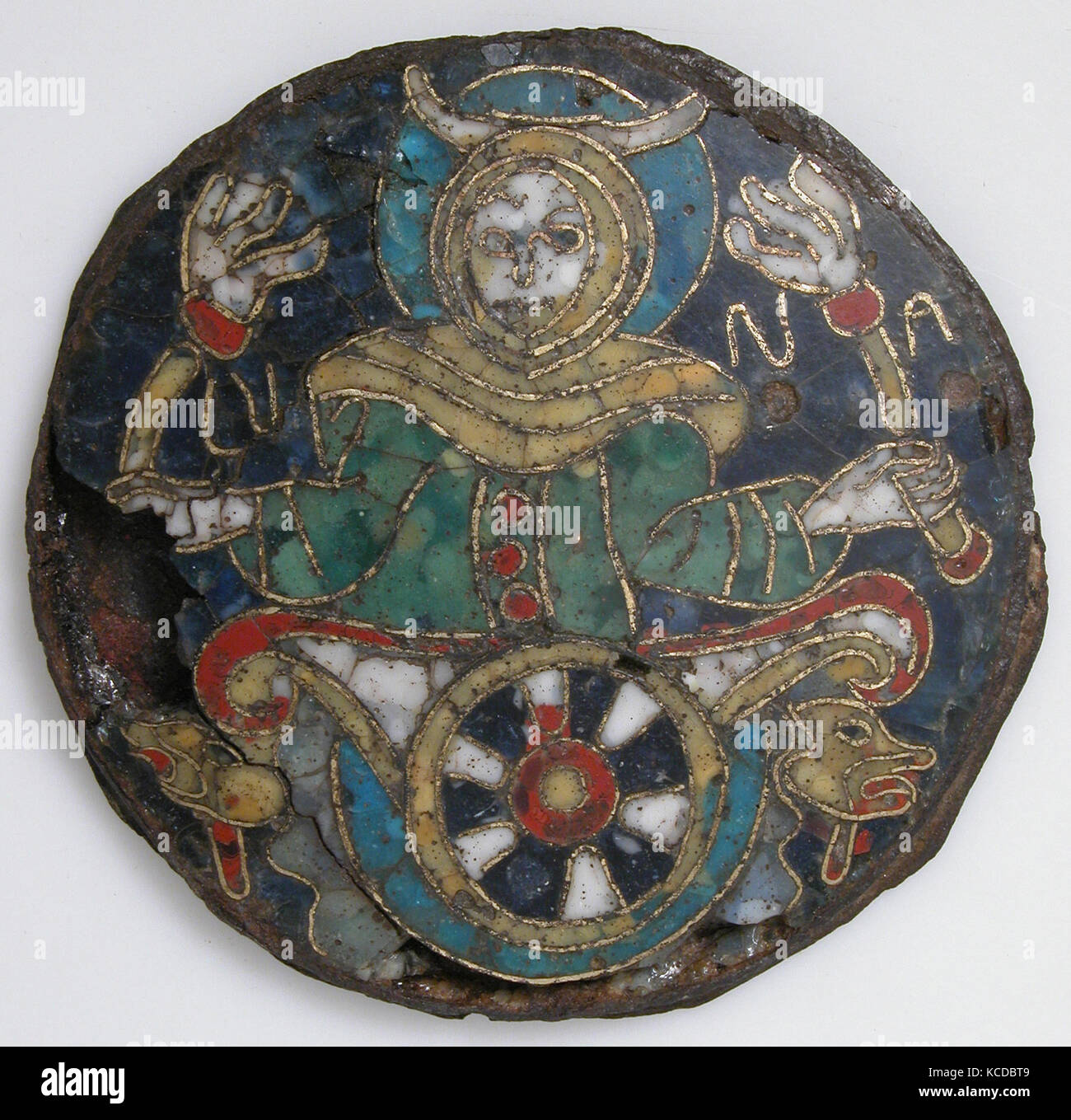 Cocarde avec une personnification de la Lune, ca. 860-890 Banque D'Images