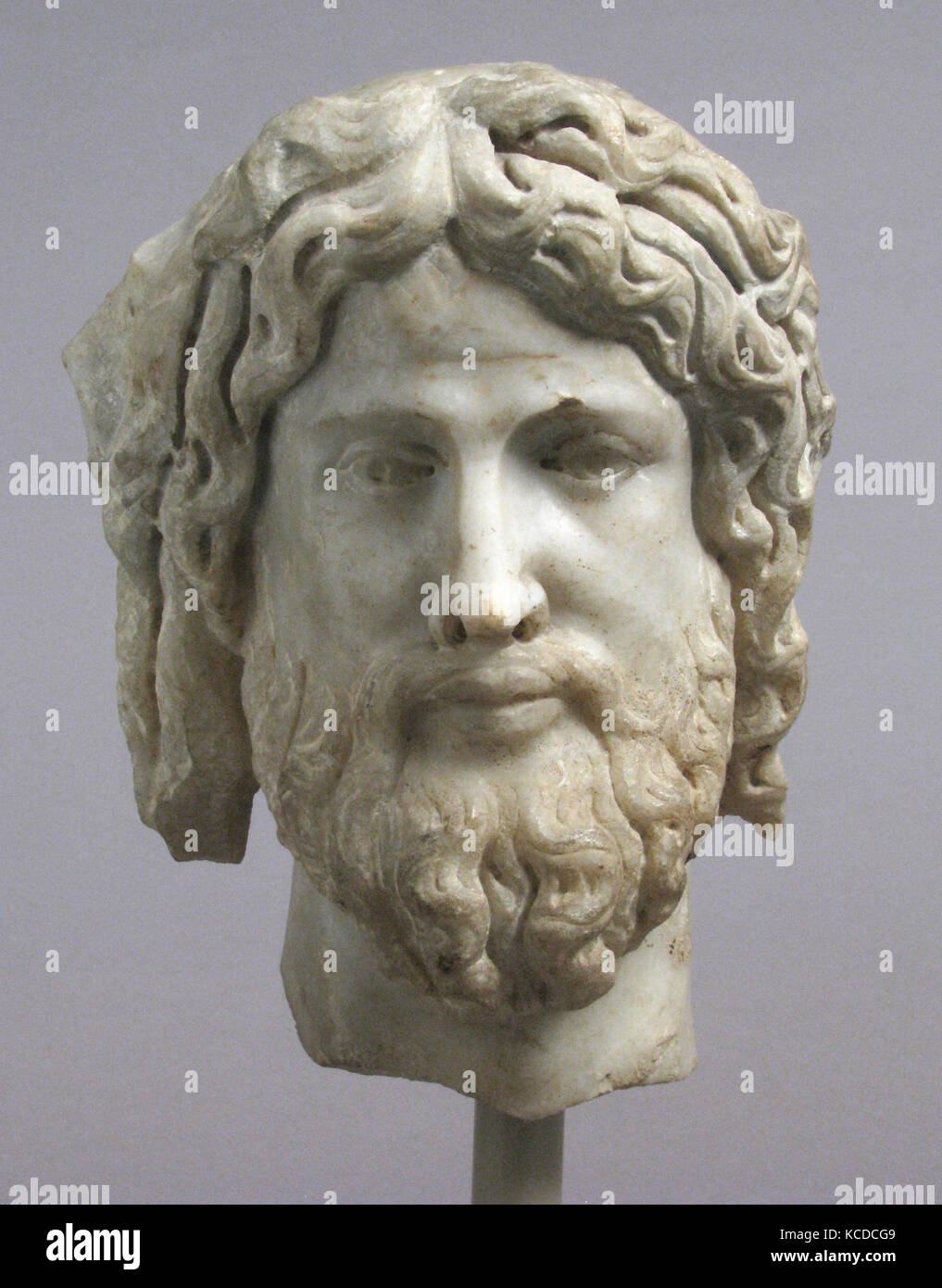 Chef de Christ ou Zeus, 3e ou 4e siècle, et transformation Banque D'Images