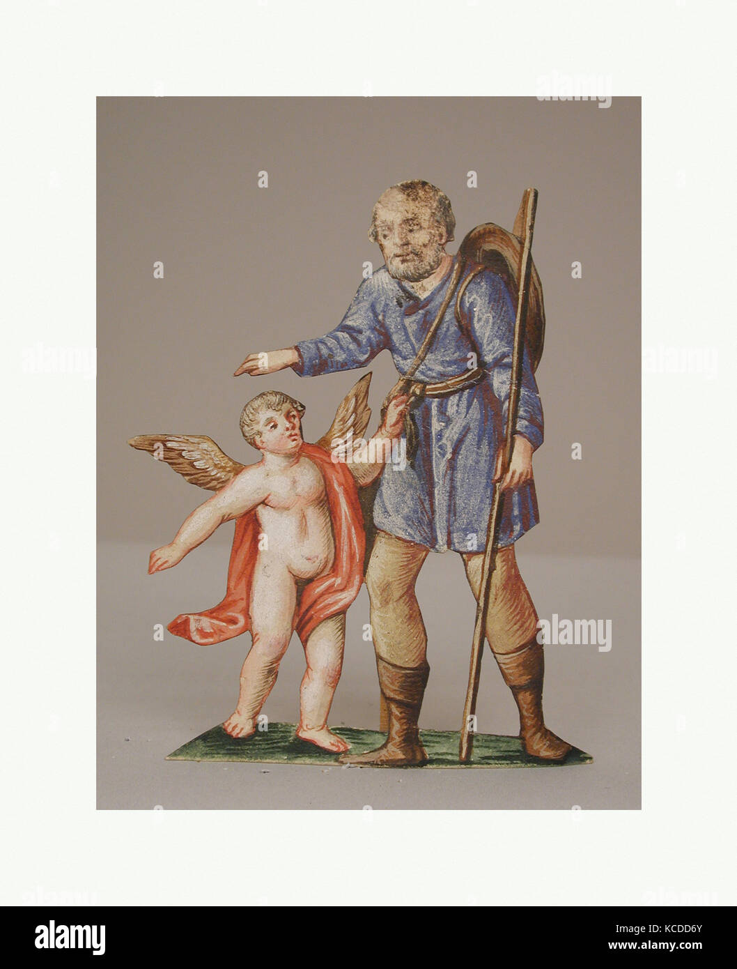 La nativité, 18e siècle, le sud de l'allemand, Gouache sur papier, Ave. : 4 in. (10,2 cm), Papier Banque D'Images