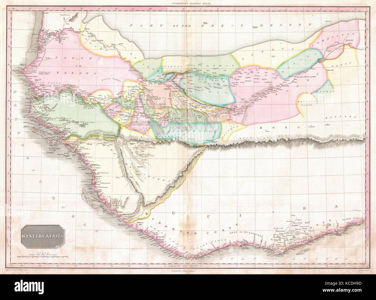 1818, Pinkerton Site de l'Afrique de l'ouest, vallée du Niger, les montagnes de Kong, John Pinkerton, 1758 - 1826, l'antiquaire écossais Banque D'Images